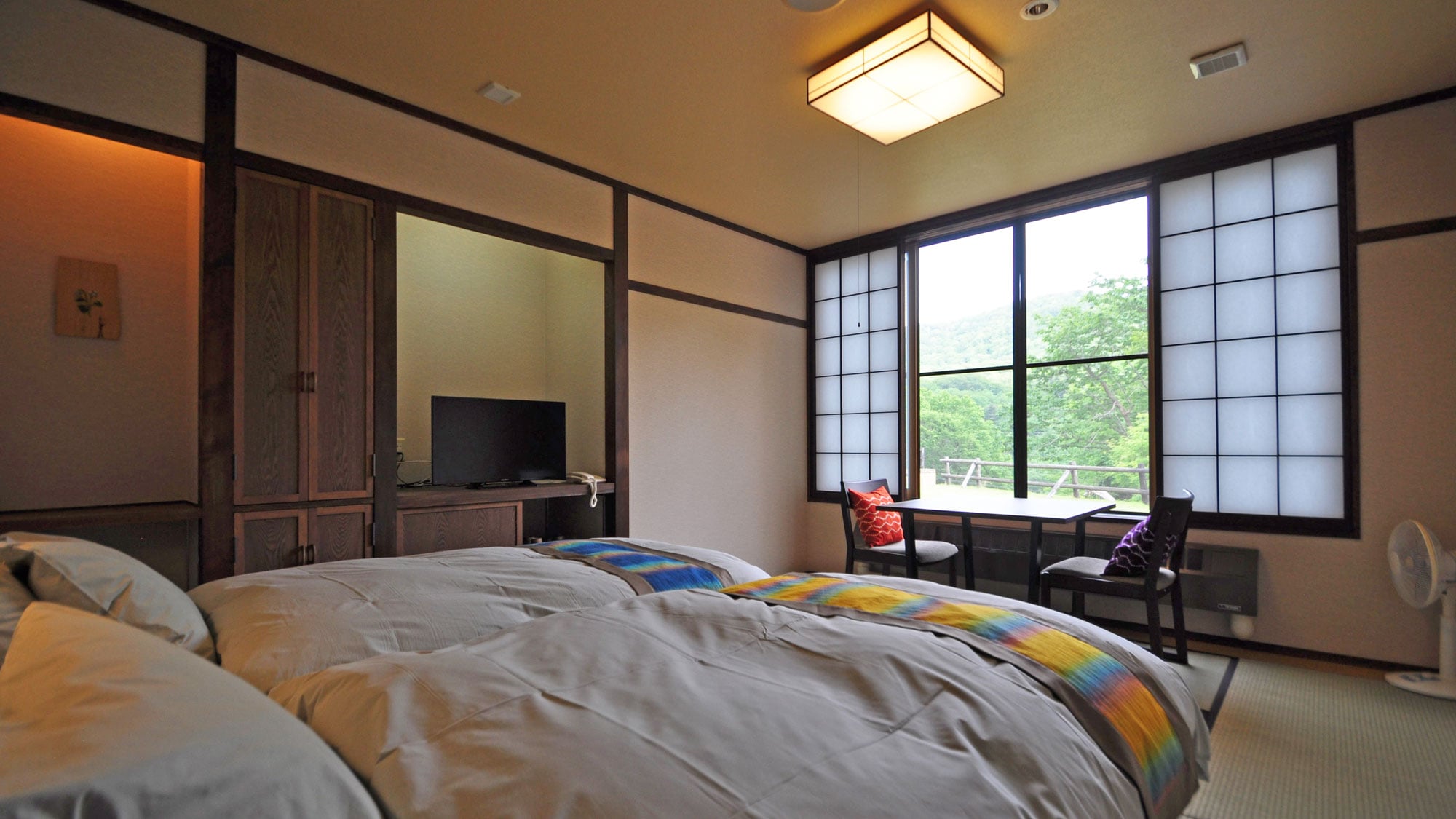[Guest Room - Main Building 8 Tatami Japanese Twin Room] View from the guest room