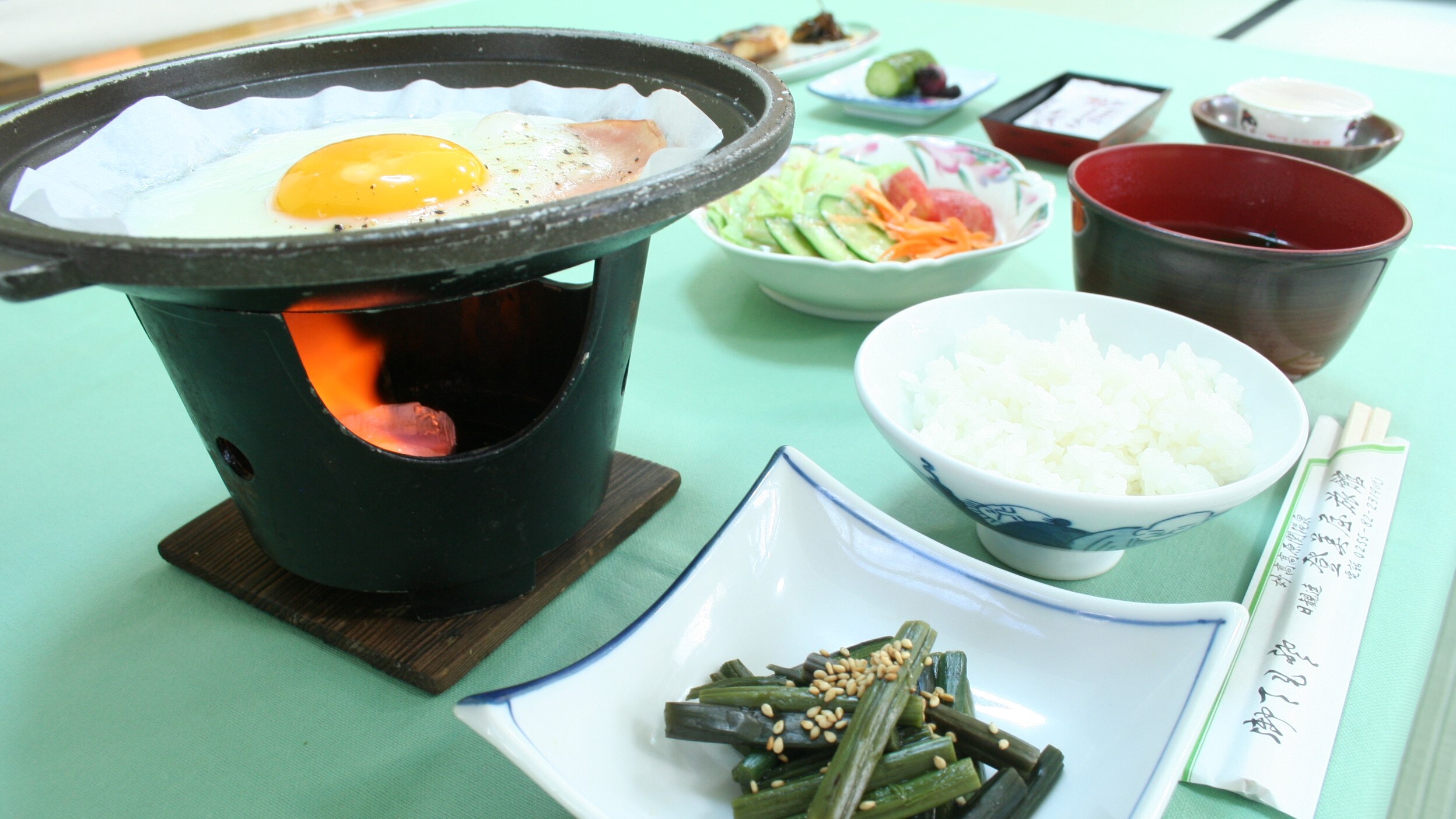 *[Breakfast example] Eat a lot and go out feeling refreshed.