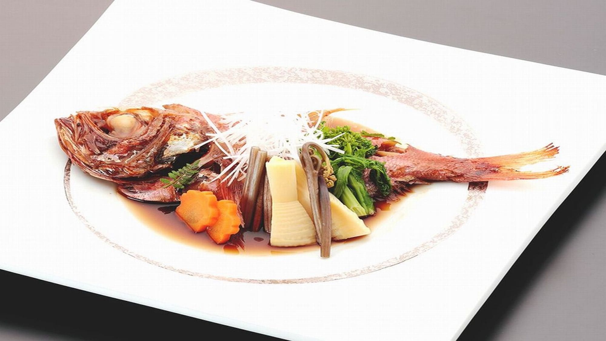 Simmered red snapper