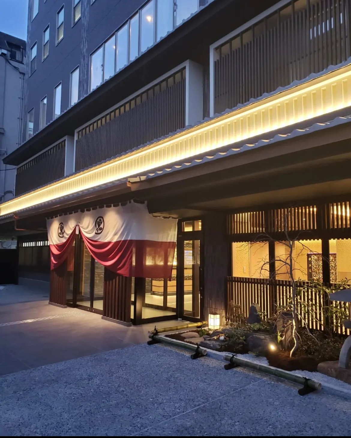 Exterior evening view
