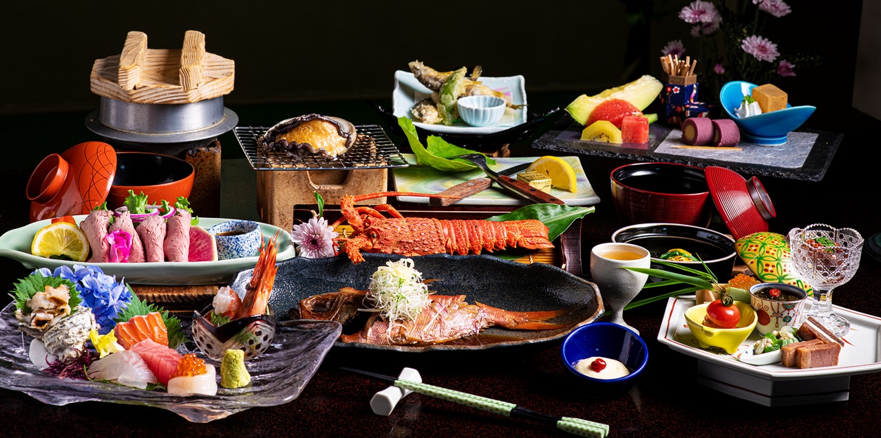 Luxurious plan | Spiny lobster, abalone, and alfonsino