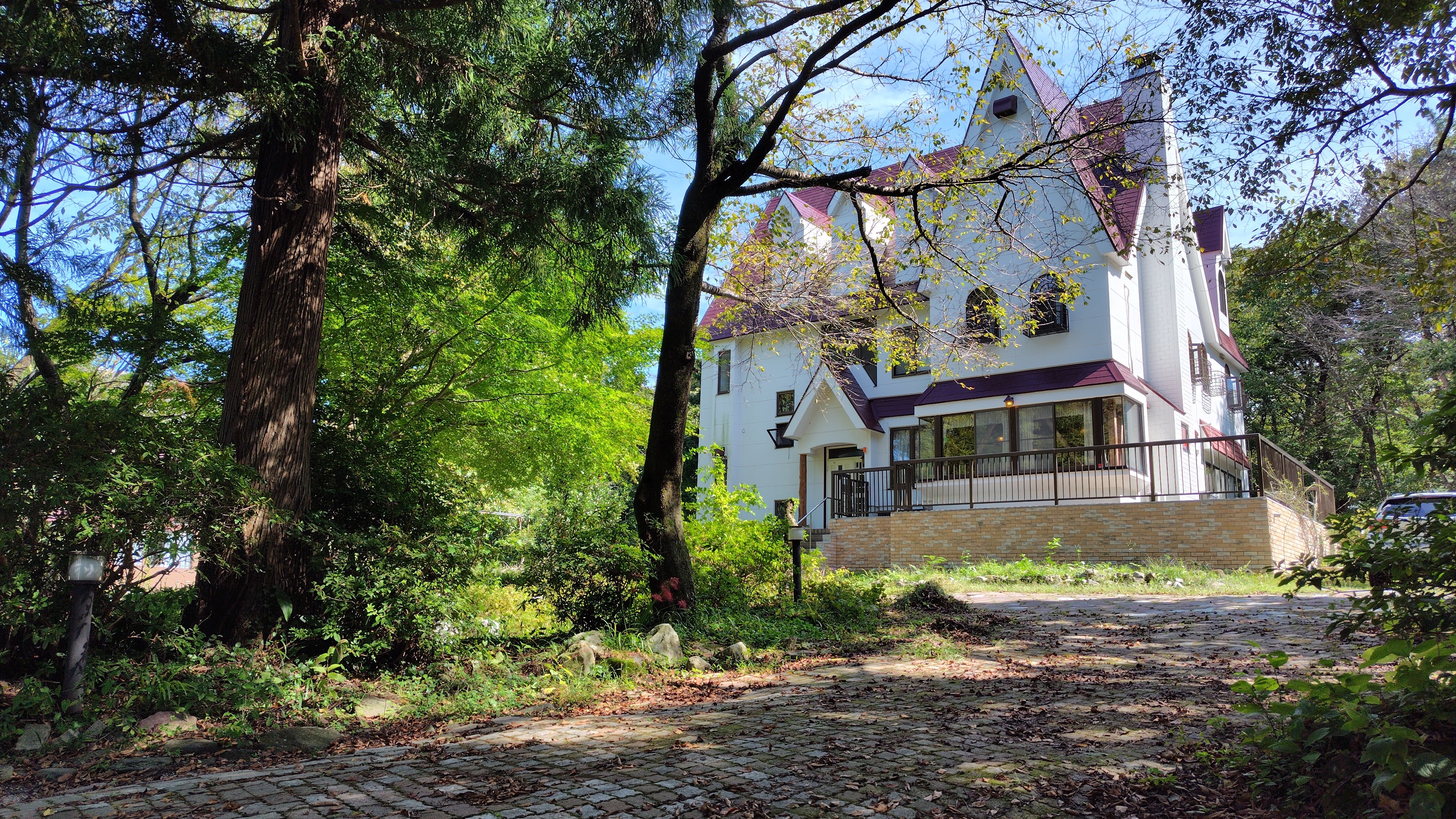 Pension building exterior and grounds (summer)