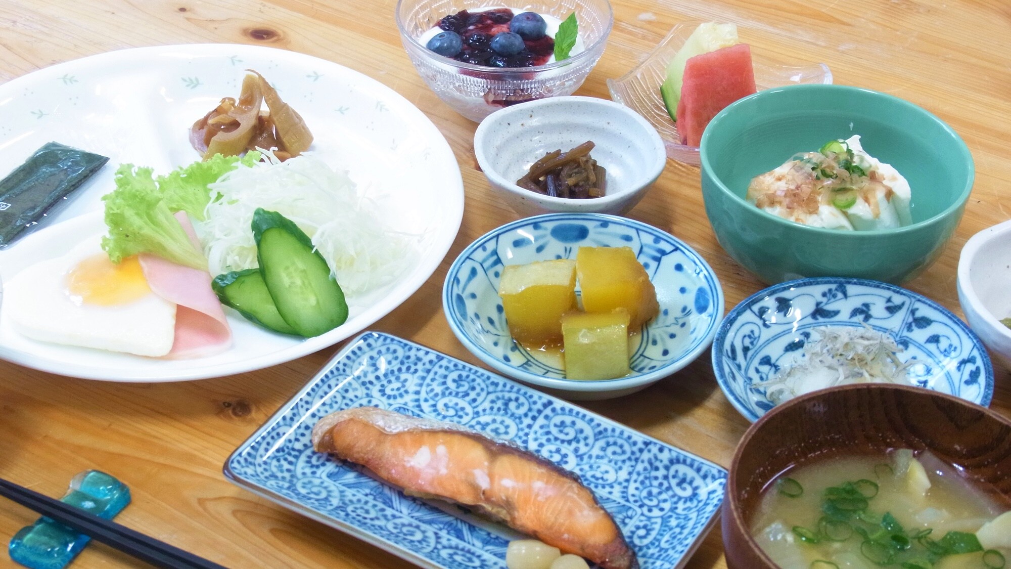 *【早餐示例】老板娘每天准备的健康日式套餐