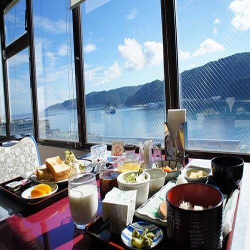 Breakfast is at the ocean view restaurant on the 10th floor