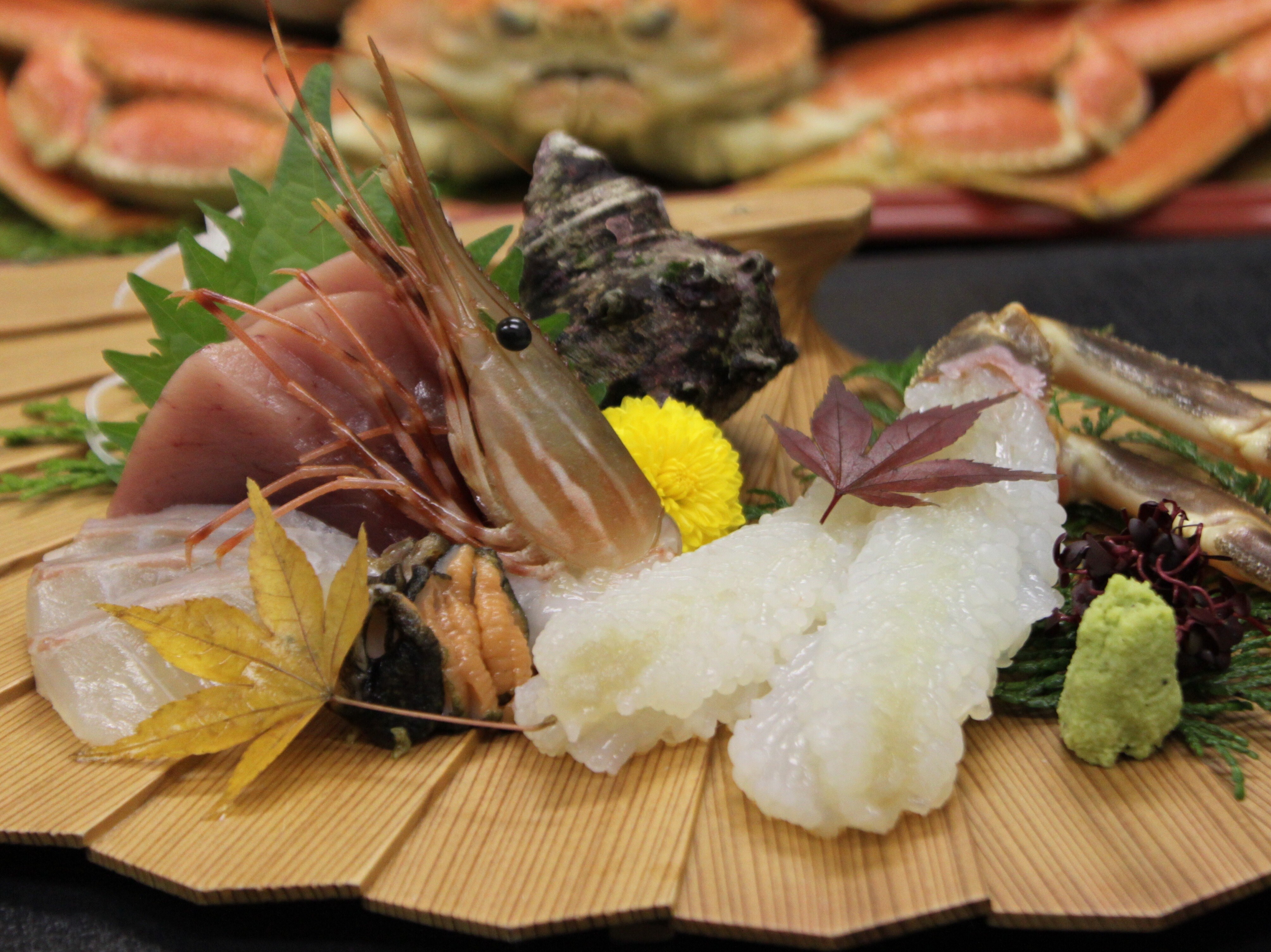 Sashimi cua sống Hanasaki