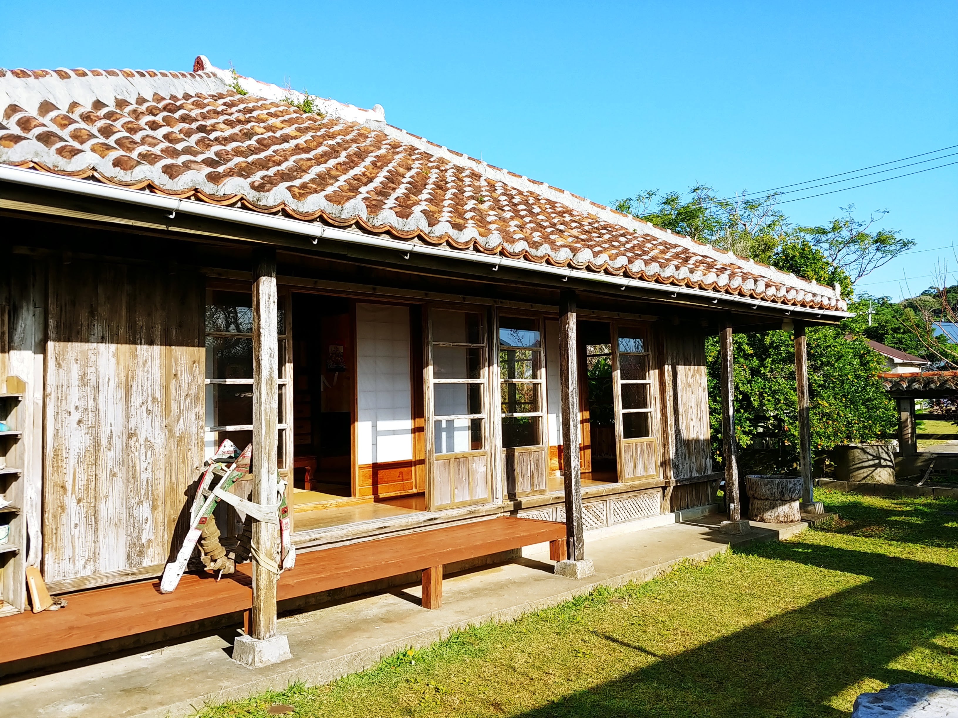 Exterior of red tile house