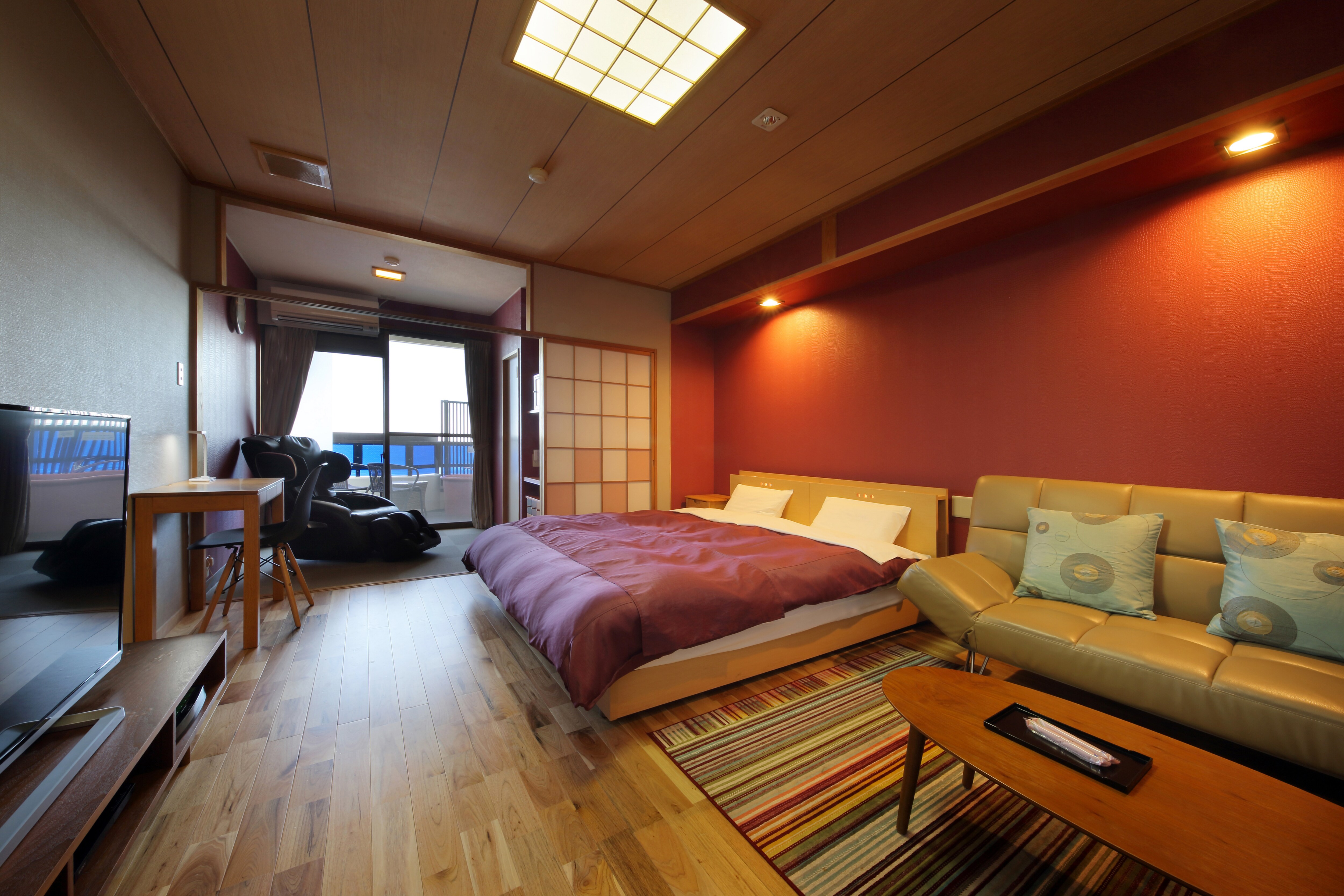 Example of a room☆【Shinmisaki Kan☆Sho Show】☆Debut in the New Year of 2016☆Western-style room (double) with an open-air bath on the top floor