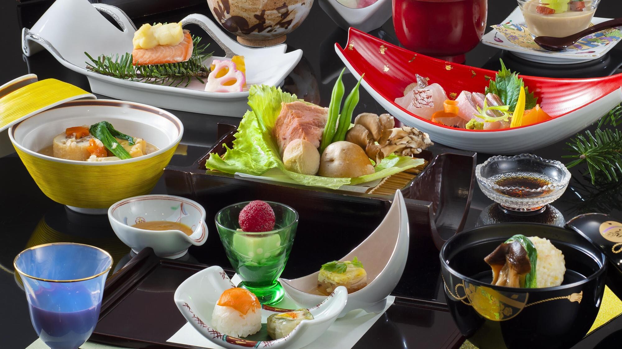 [Bữa tối] Hình ảnh Kaiseki Nhật Bản đầy màu sắc "Akatake Kaiseki"