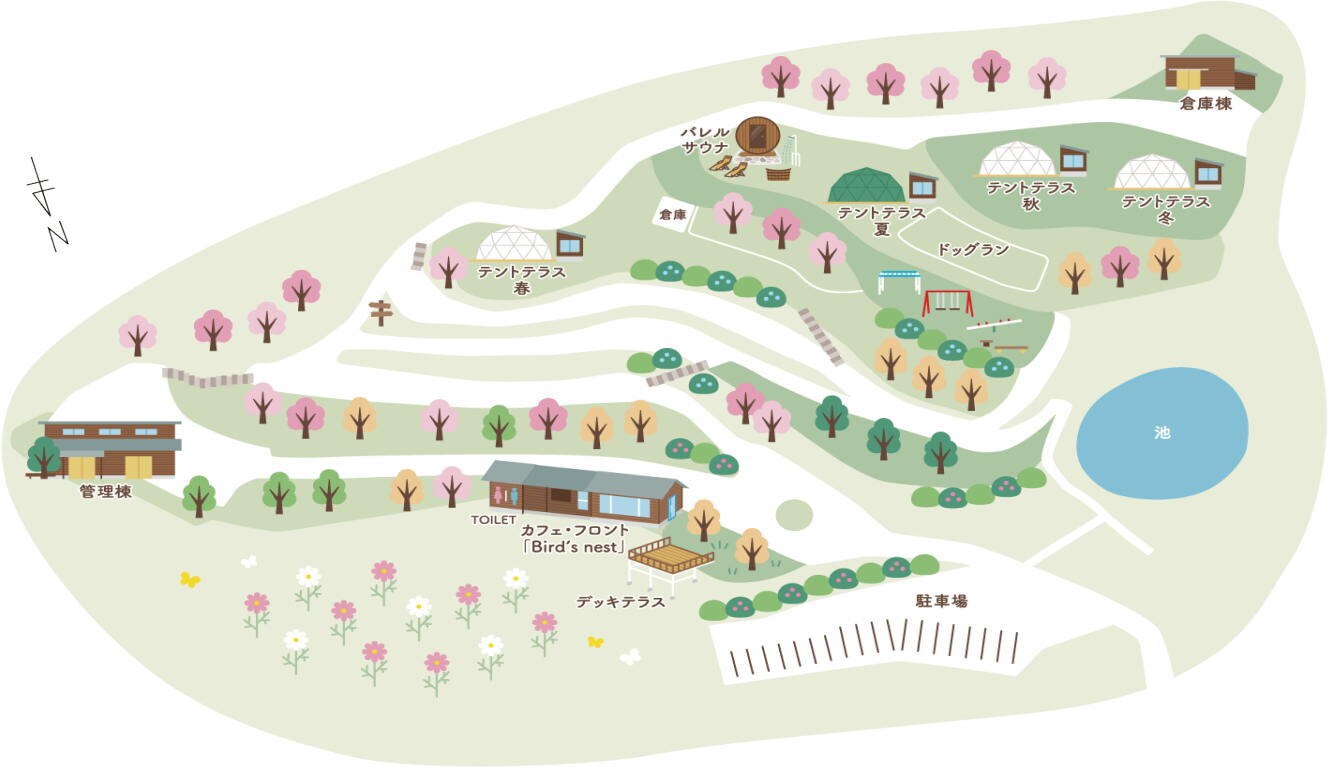 Miki Satoyama Glamping Map