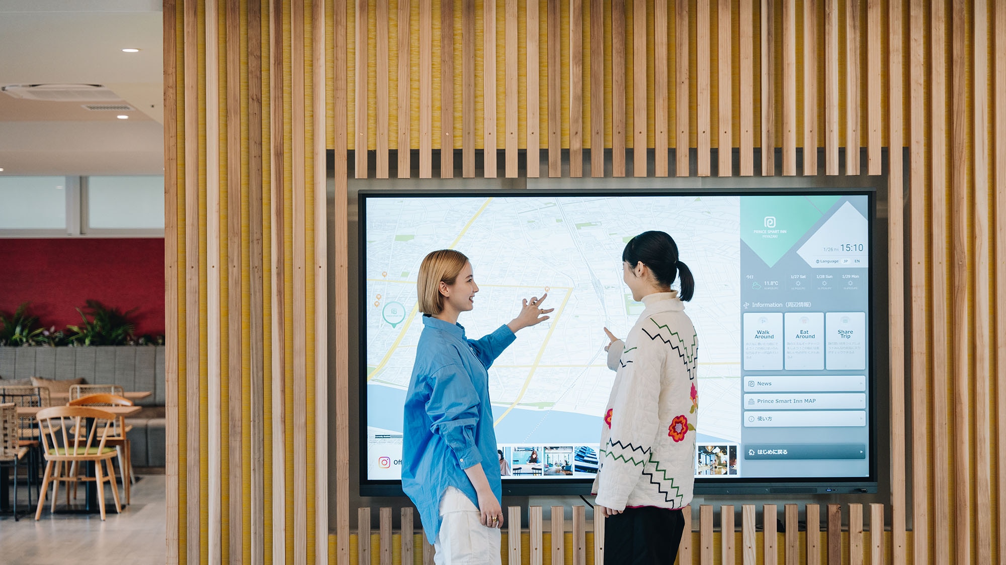 Map-type digital signage (image)