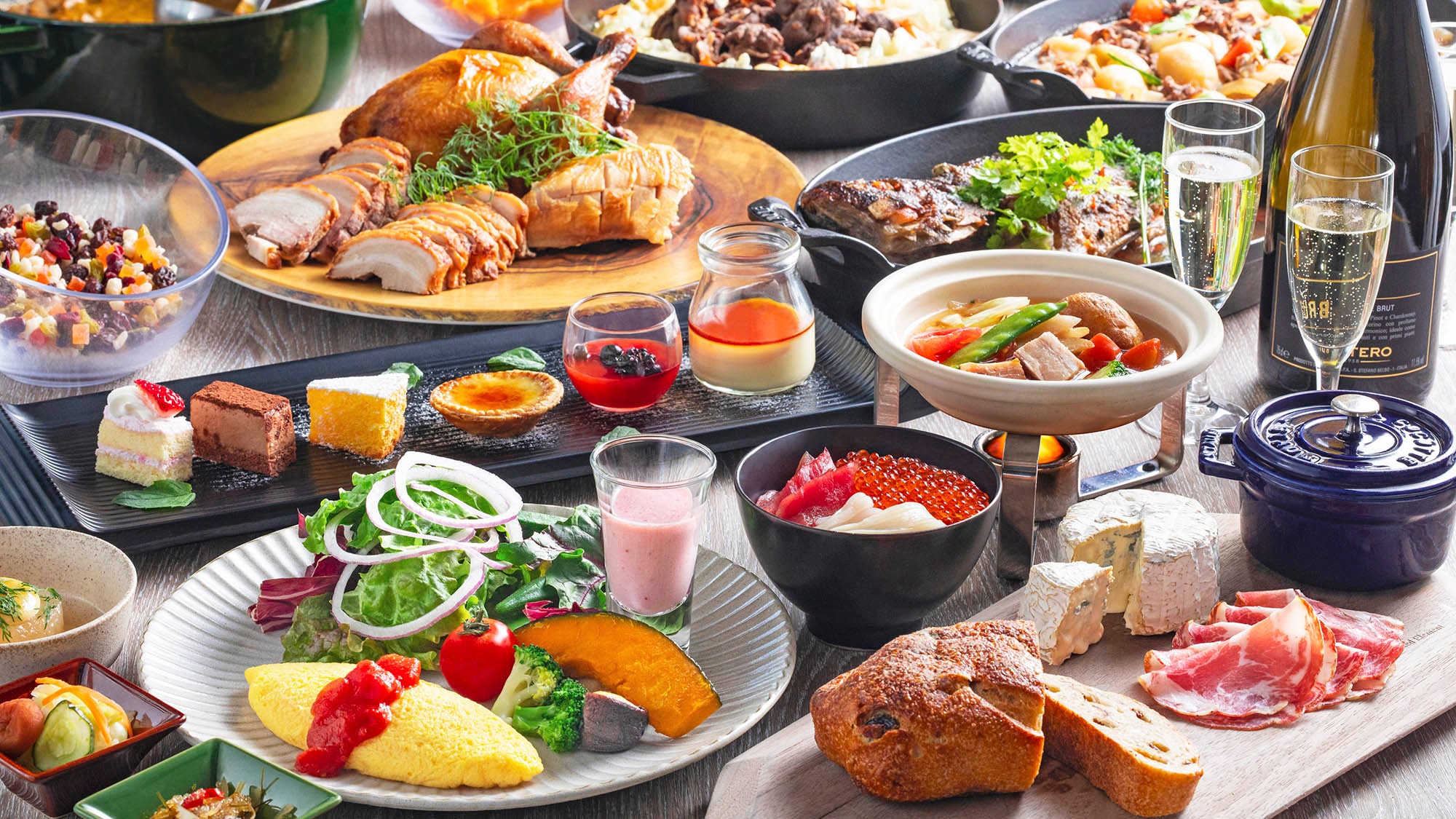 [Sarapan] Sarapan prasmanan dengan lebih dari 150 item yang dipilih dengan cermat. "Sarapan ramah tubuh" yang sangat memuaskan baik fisik maupun mental.