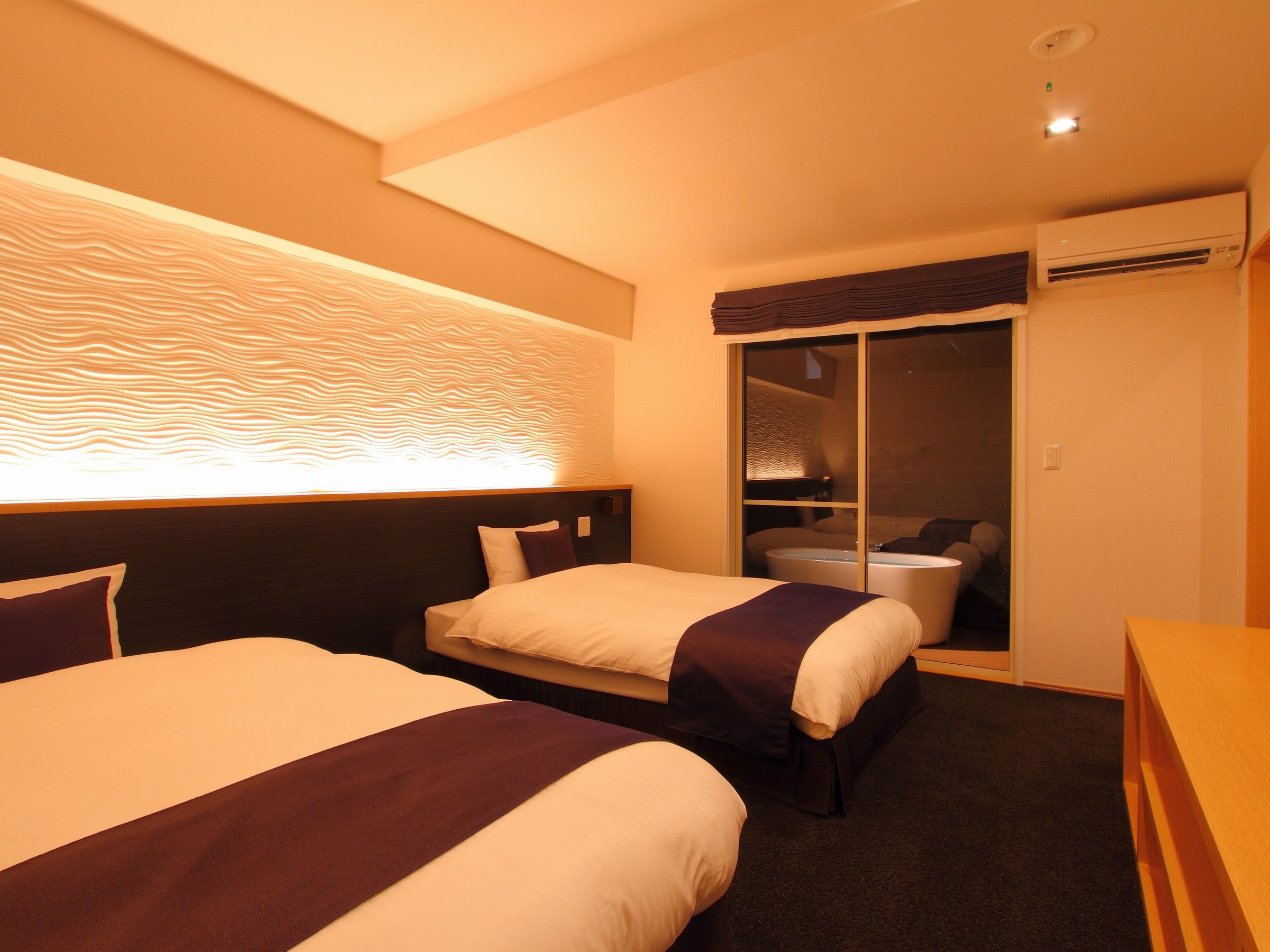 Maisonette Japanese-Western style twin room with open-air bath (202 rooms)