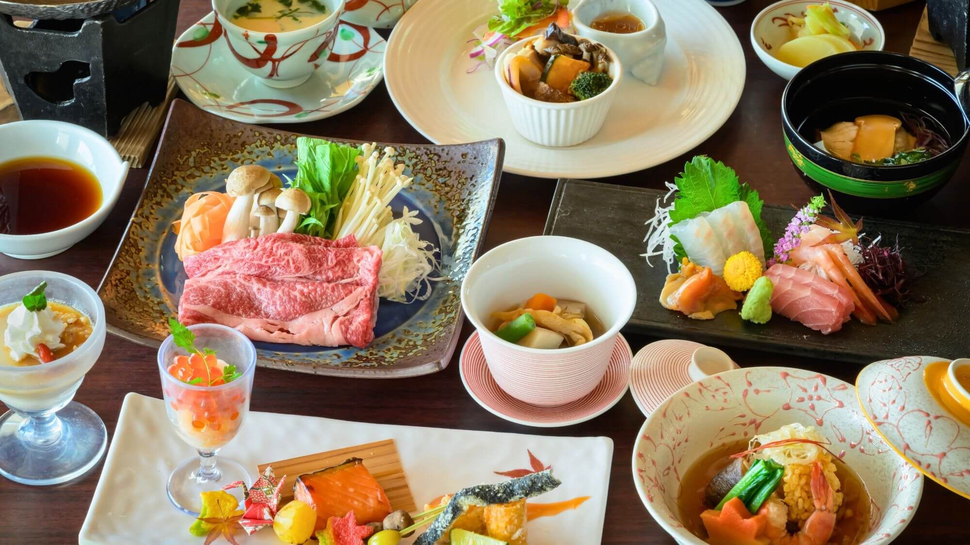 【標準懷石料理】全年享用當季當地食材。