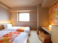 ◆ All rooms are non-smoking Premium Japanese and Western rooms Twin [10th-12th floors, 20㎡, bottom floor bed 110cm]