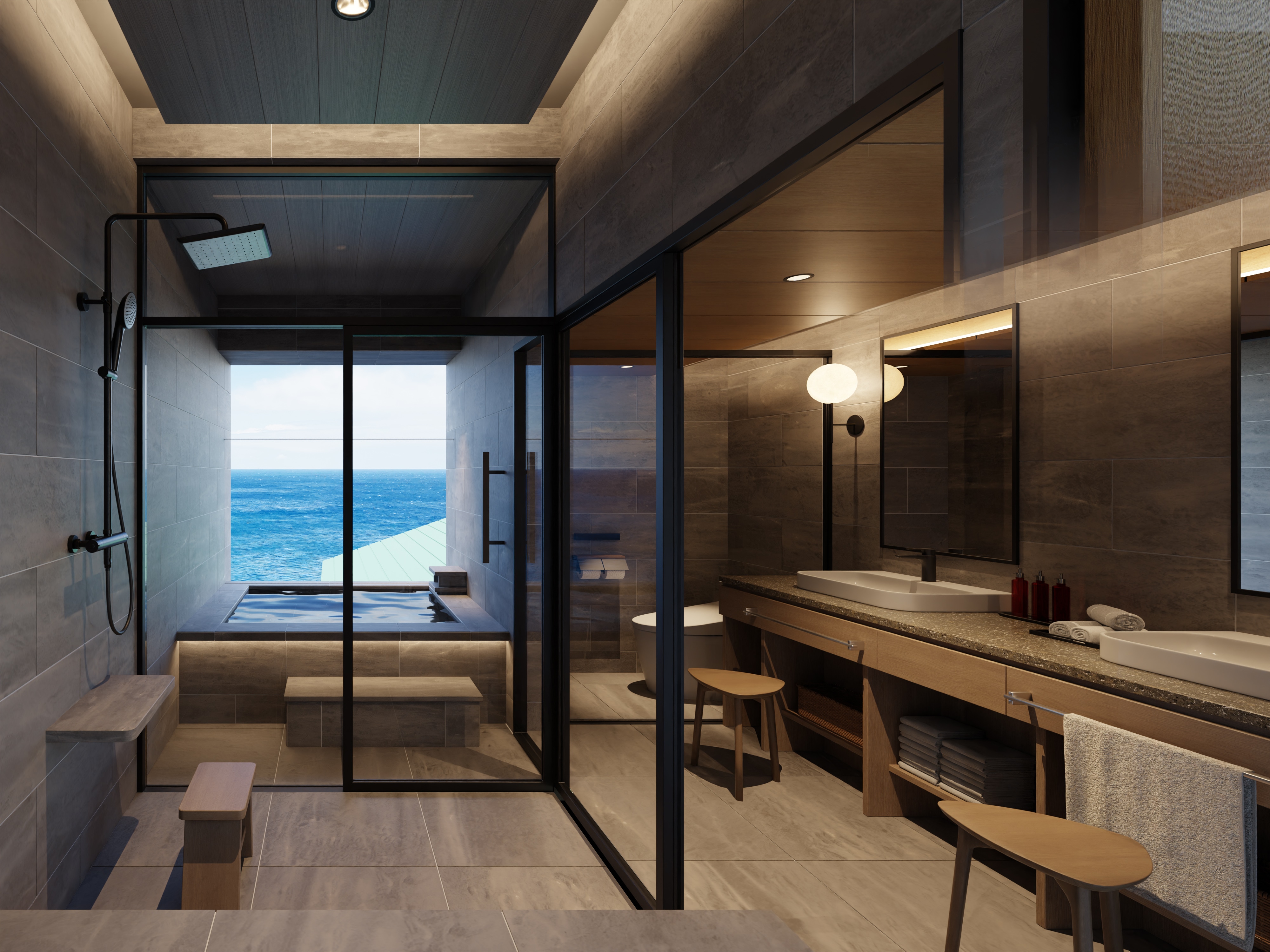 Top floor suite bathroom (completed image)