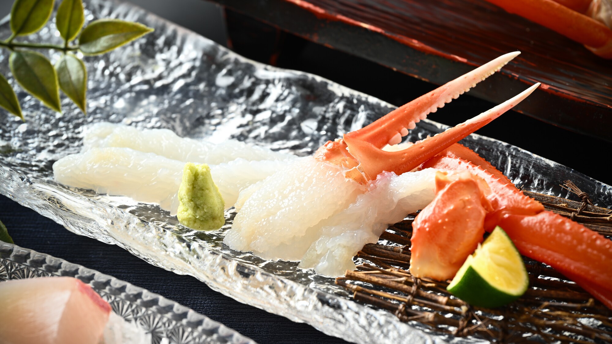 [Echizen Red Snow Crab Shabu-Shabu Full Course - 1 minuman untuk 2 orang] Sashimi kepiting