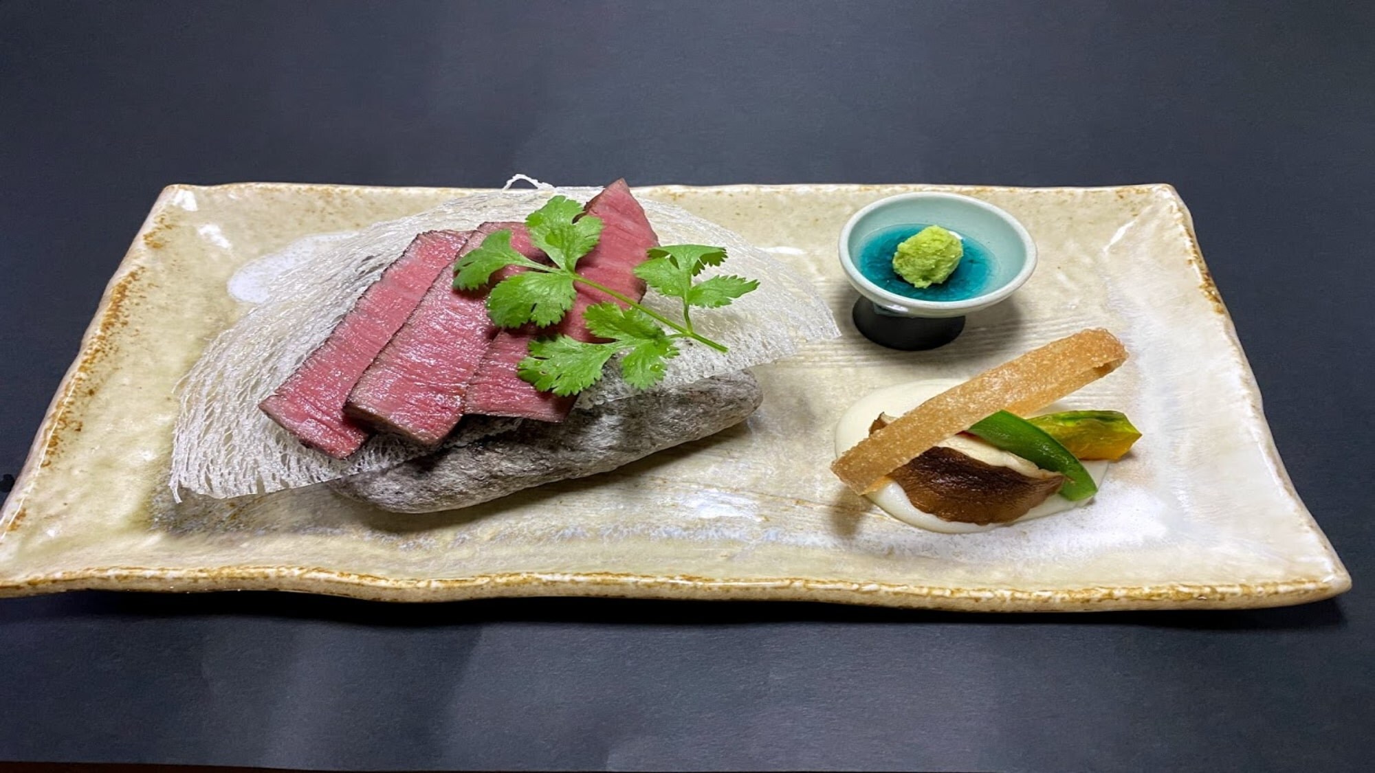 [Kaiseki cuisine] Nasu Highlands Wagyu beef steak