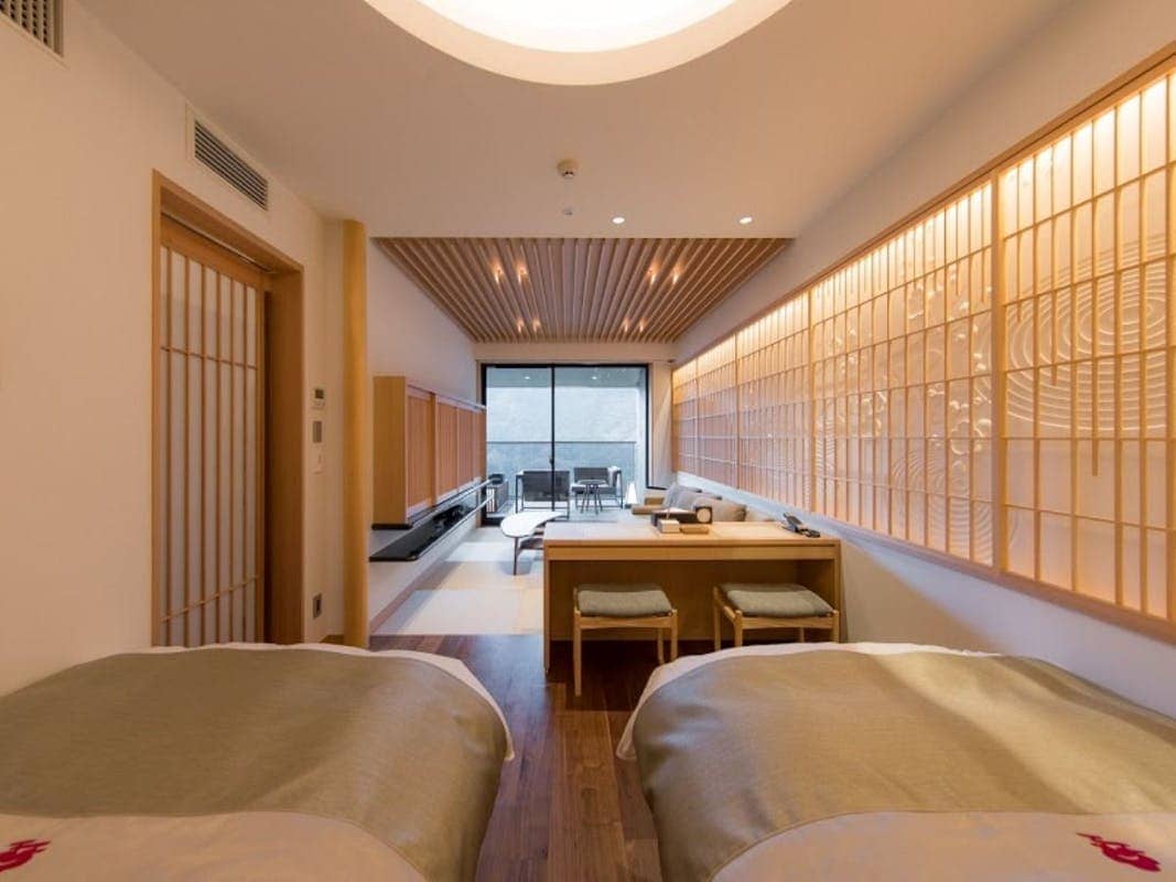 [Onsen open-air bath, villa, Japanese-Western style room] (Deluxe) [No smoking]
