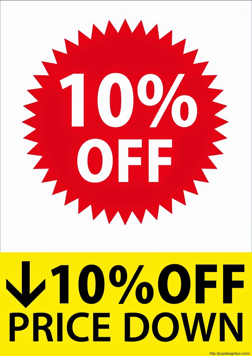 10% OFF on days of the week only