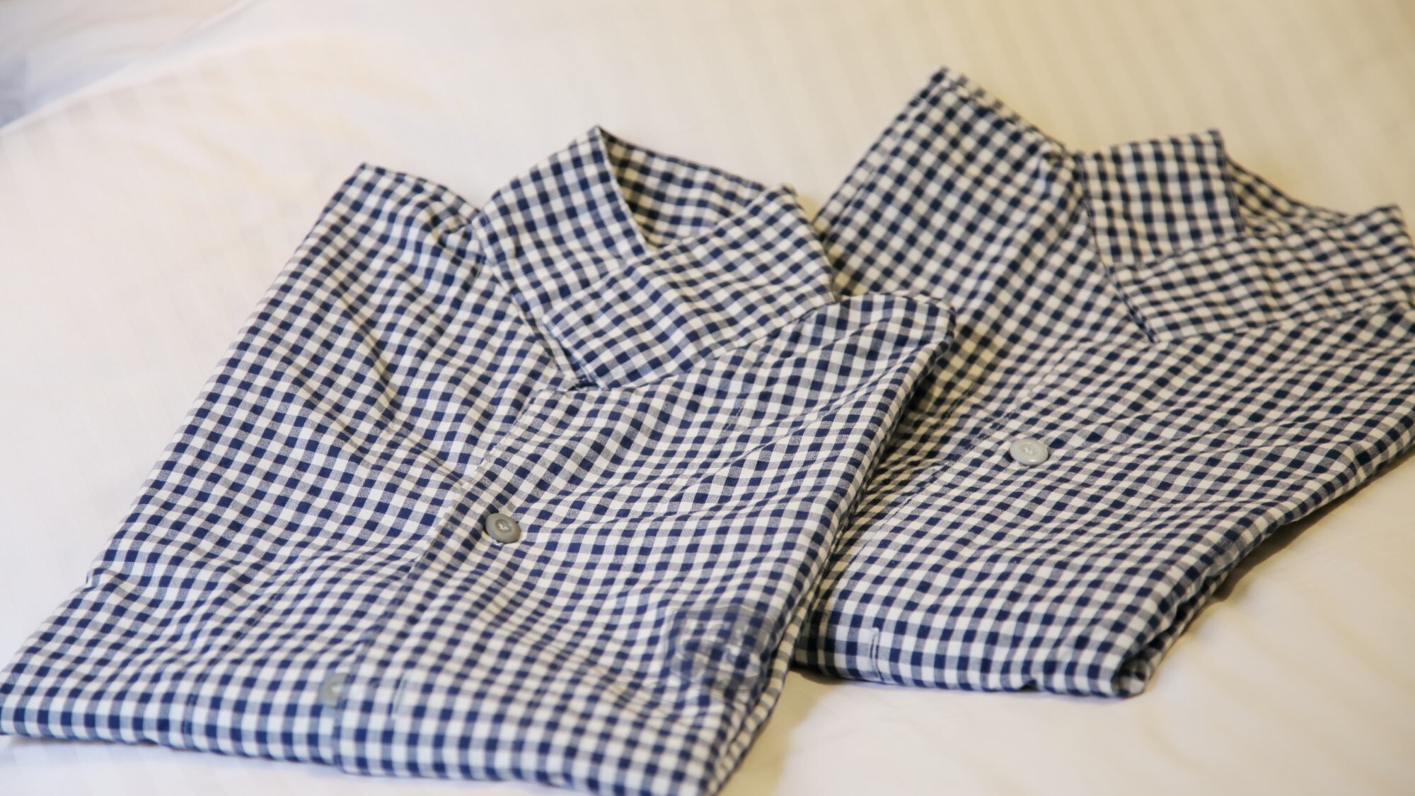 One-piece gingham check pajamas