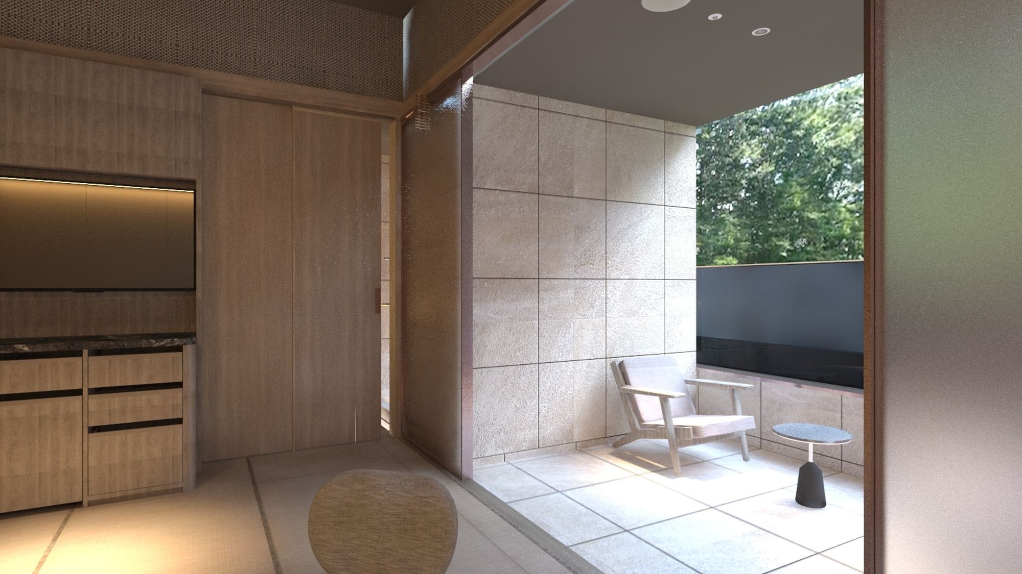 [Renovated in August 2025] [With golden spring semi-open-air bath] Japanese-Western style room *Image