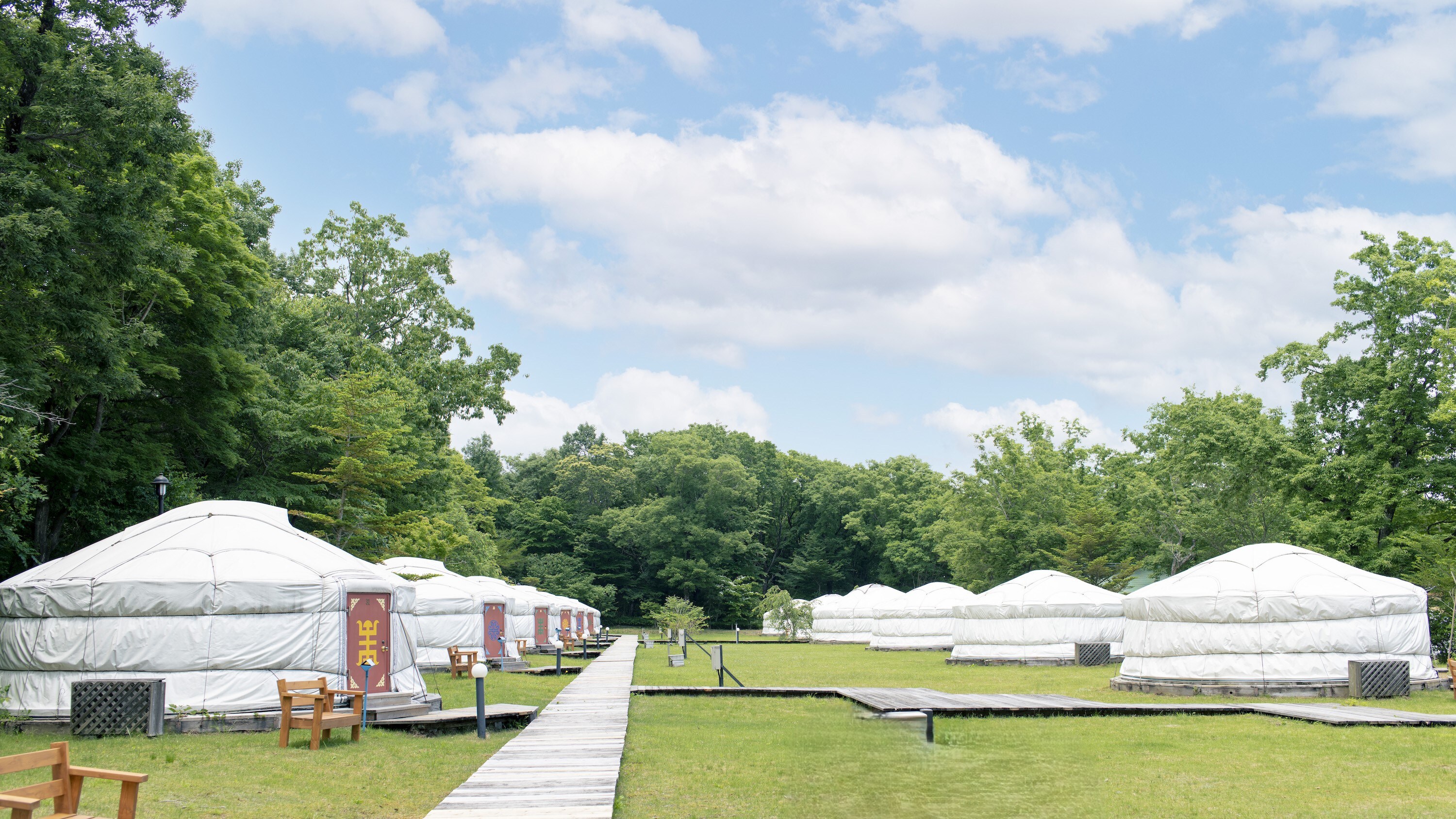 Stay in a ger surrounded by blue skies and grasslands!