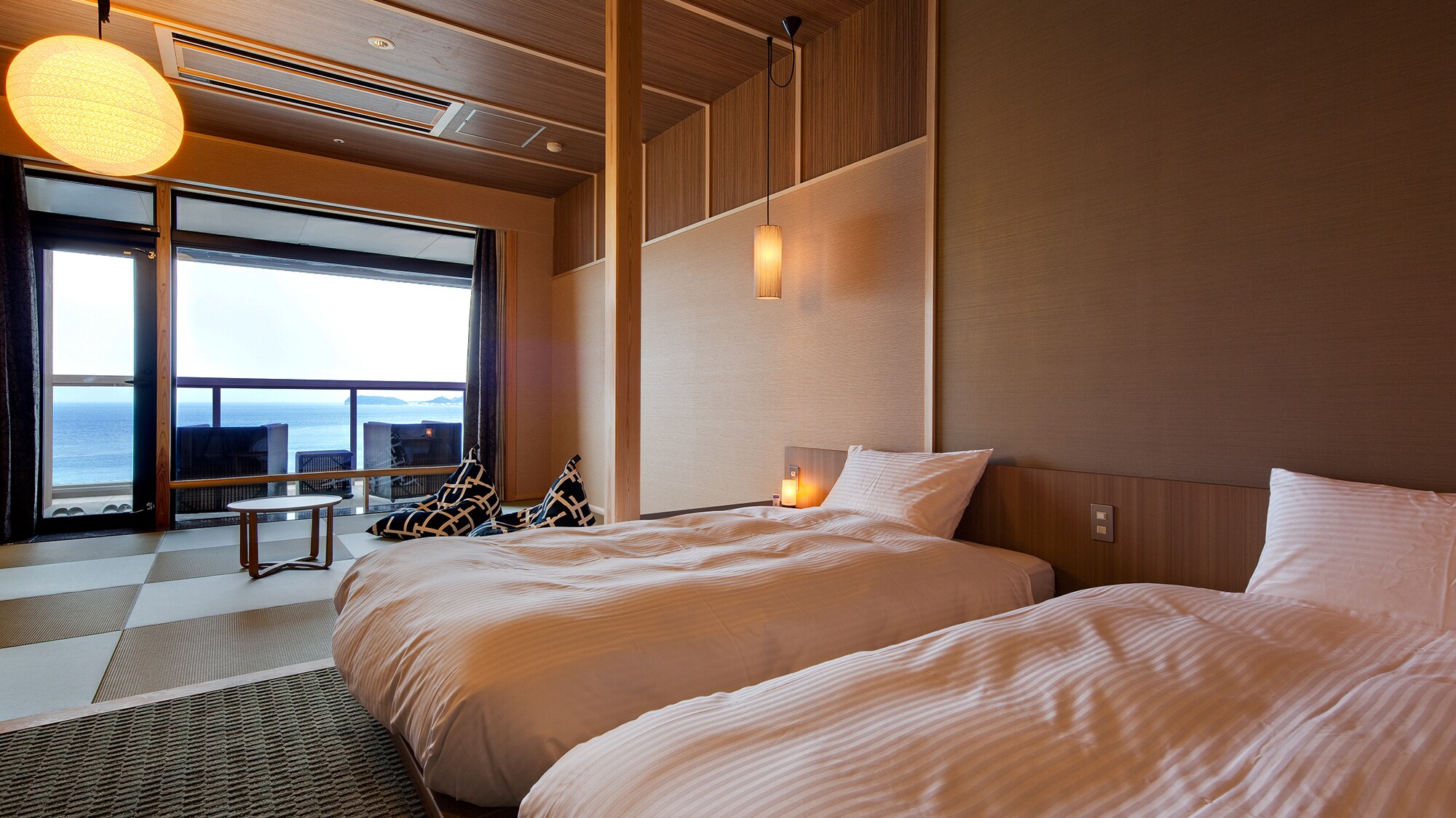 ≪Japanese and Western room with private open-air bath "Haruka Type A" ≫
