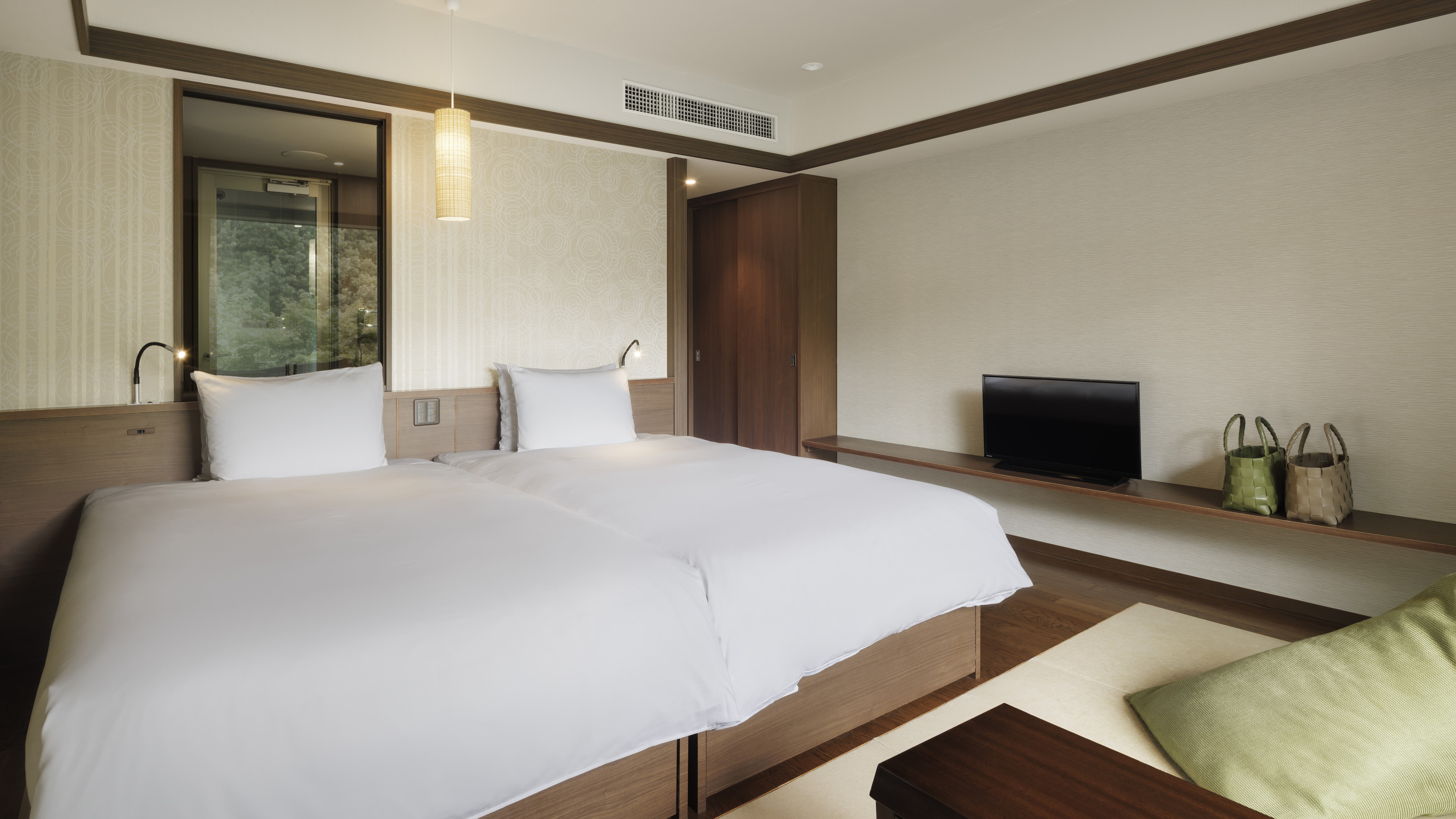 Main Building Premier Room/Japanese-Western style room with hot spring (semi-open-air) bath