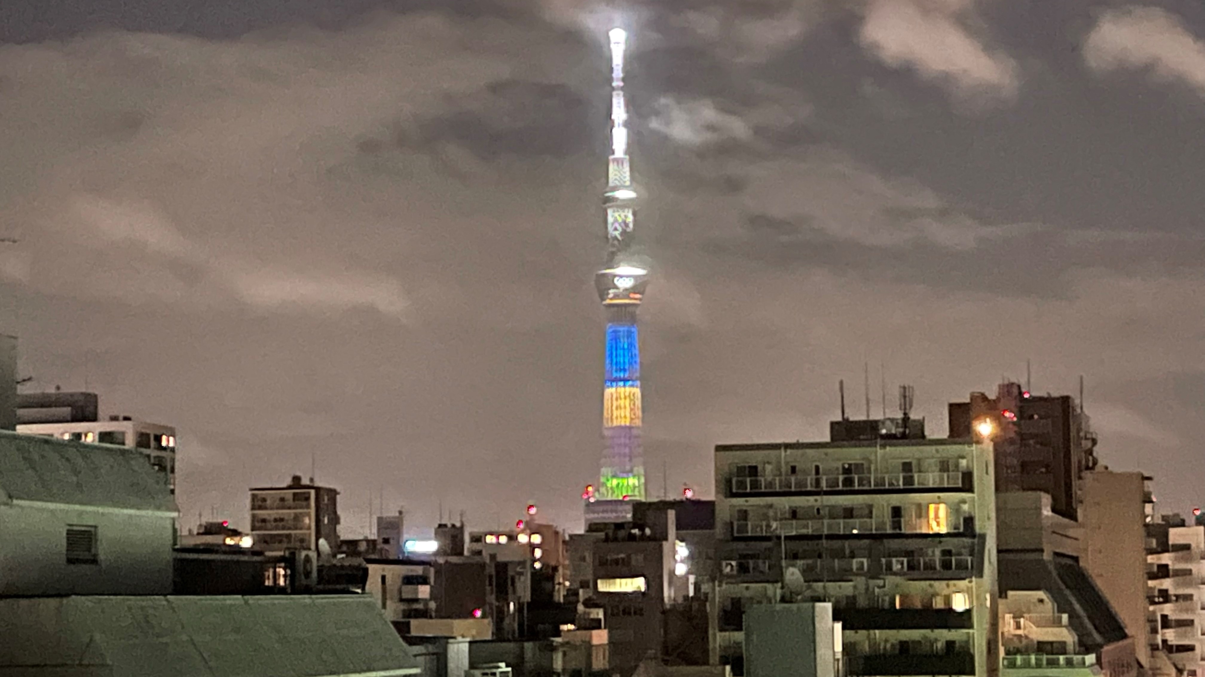 Tokyo Sky Tree (night) -From the guest room on the 7th floor-