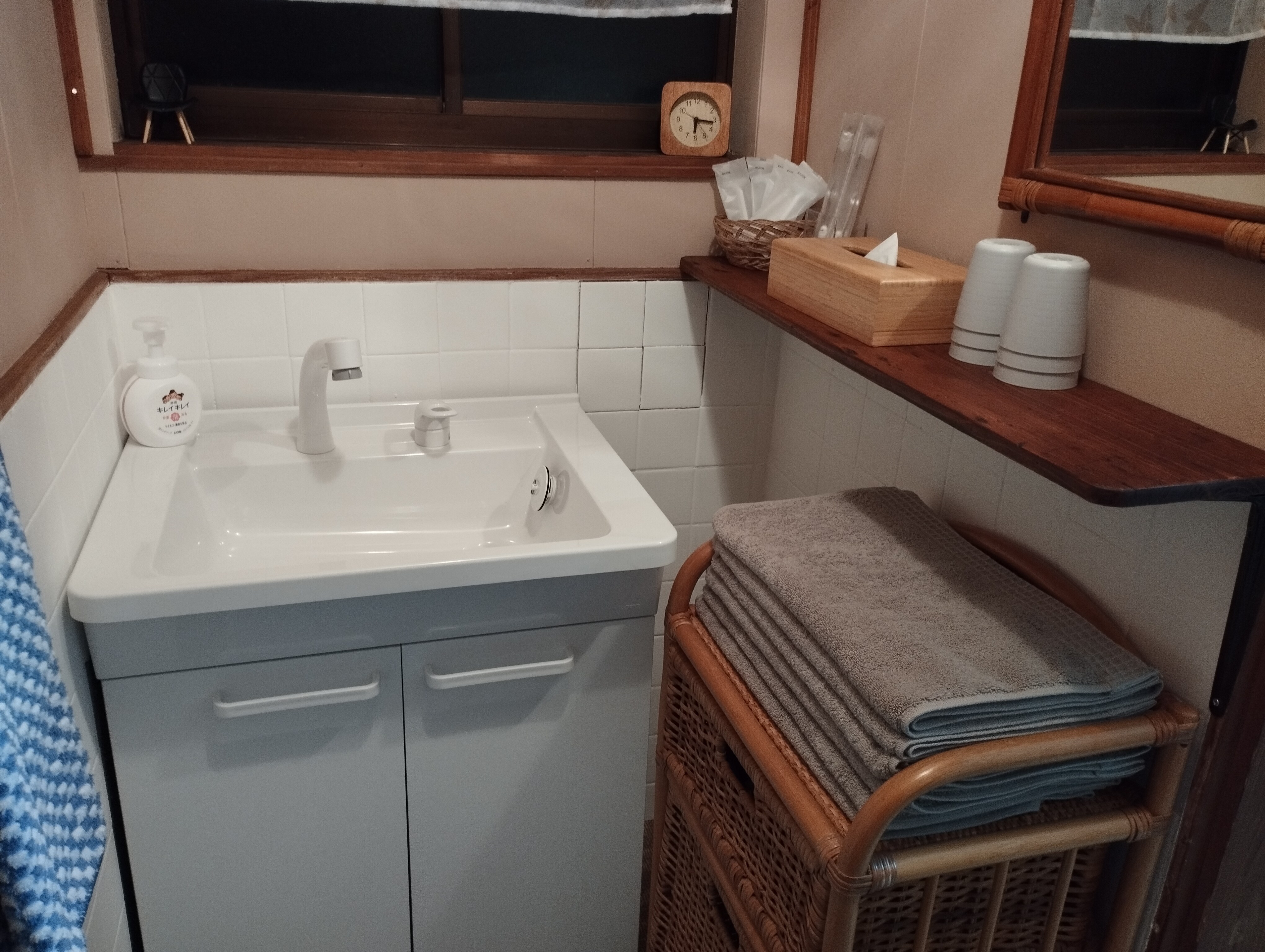 Washroom at Hashinoya, an old-style Japanese-style guesthouse