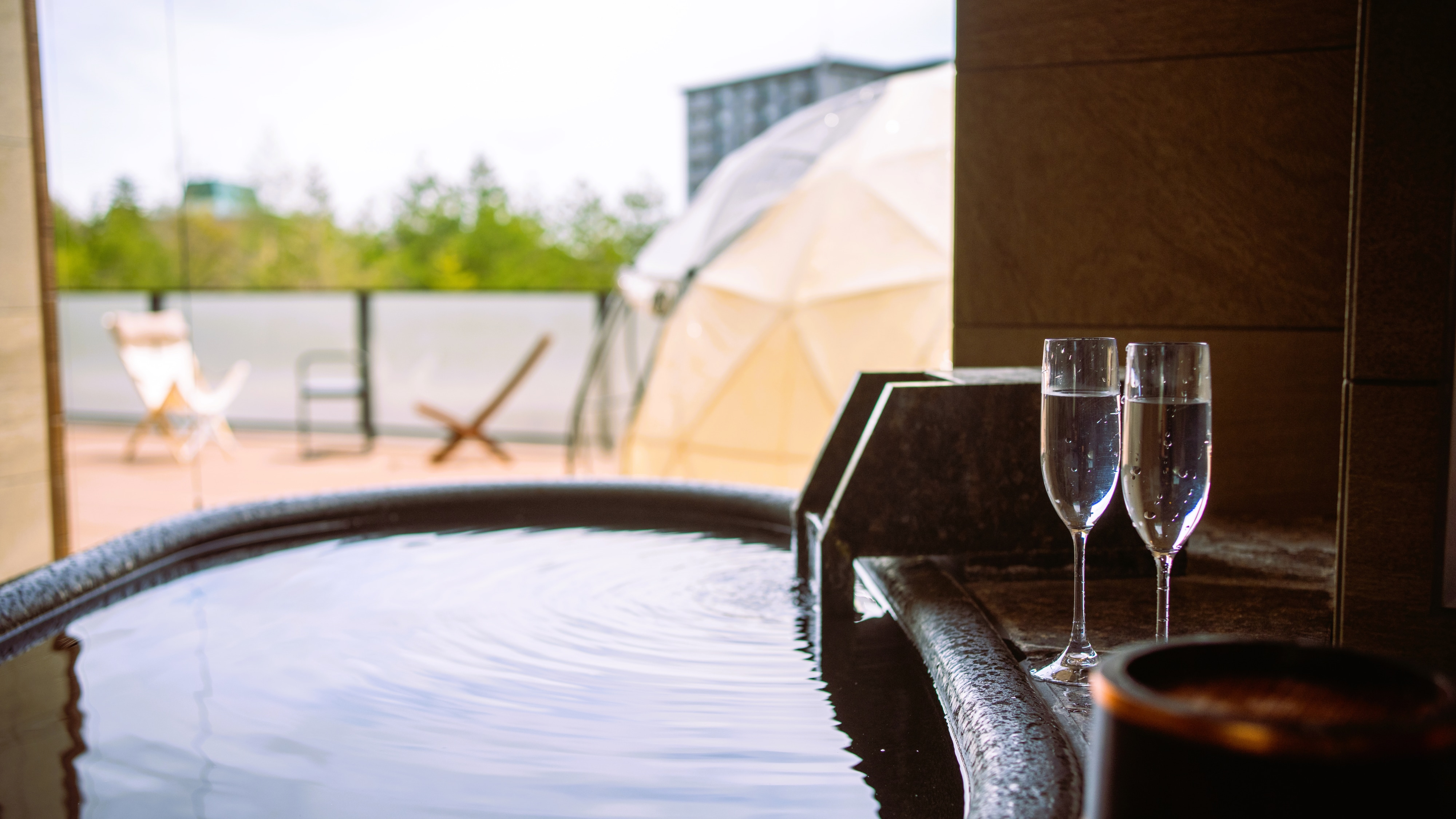 Deluxe twin with open-air bath (57 sqm, 3 rooms)