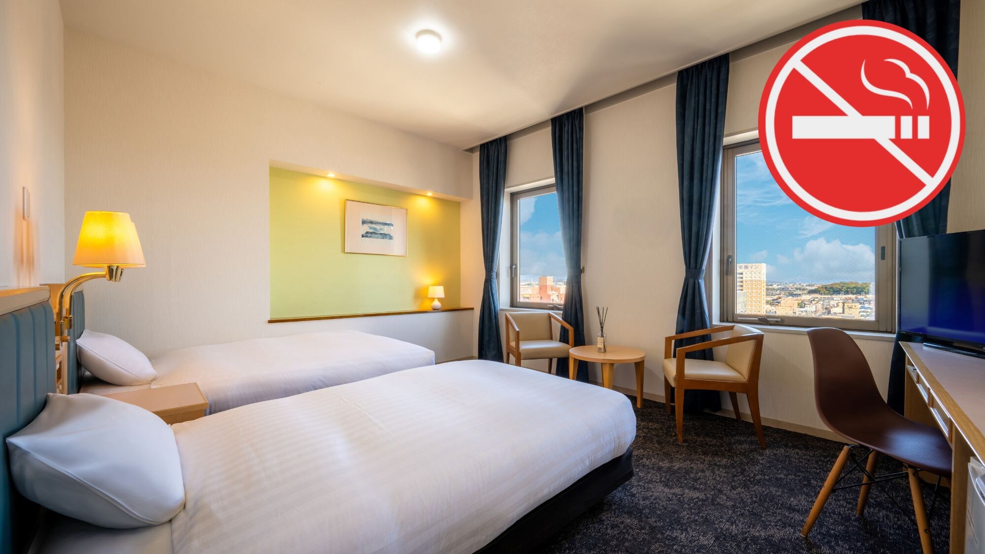<Non-smoking> [Main building: Twin] 2 beds (110cm) x 2, unit bath