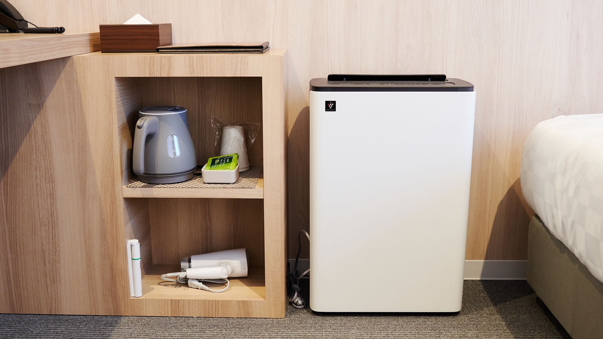 Electric kettle, hair dryer, humidifier and air purifier