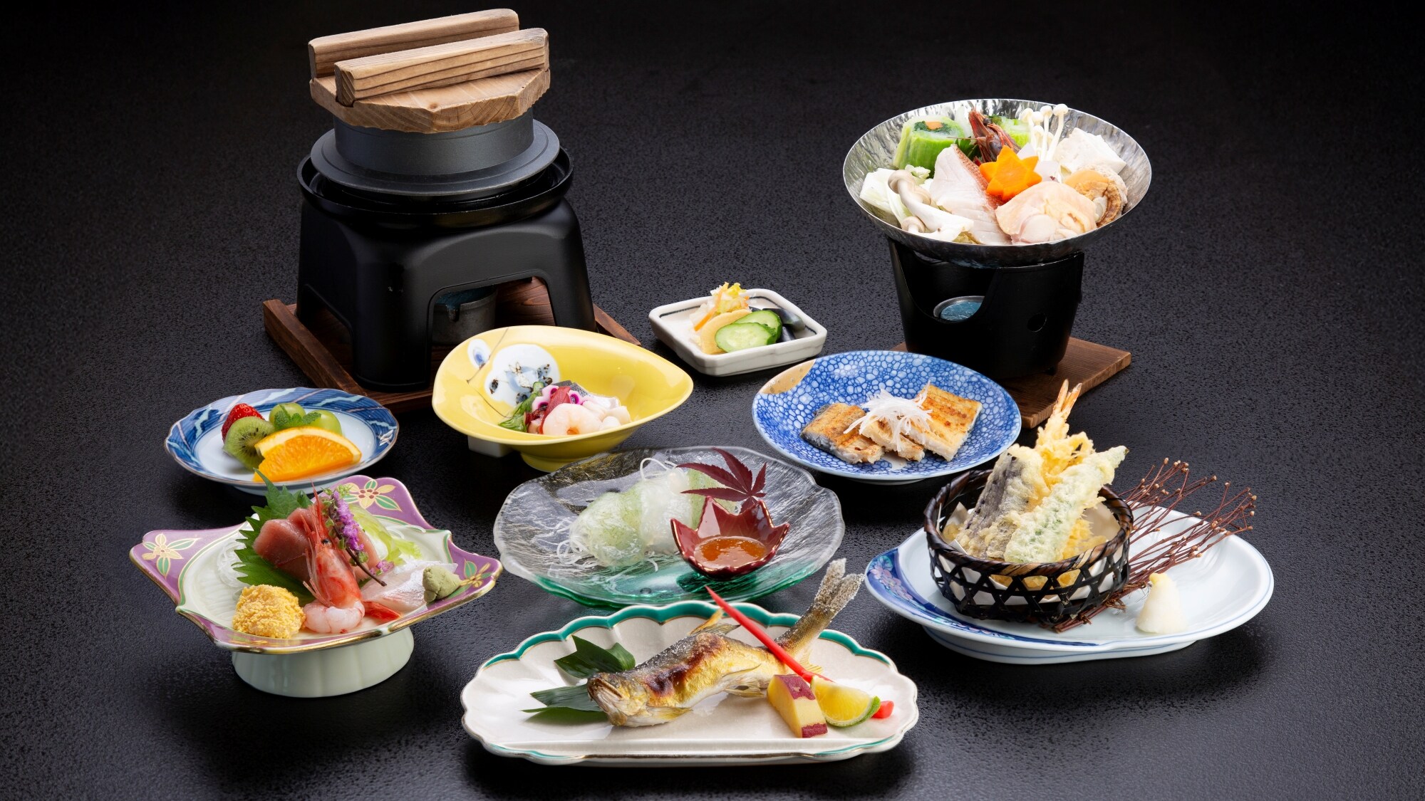 *[Dinner example] Basic plan: Enjoy the taste of sweetfish and seasonal Okukuji ingredients (autumn/winter)