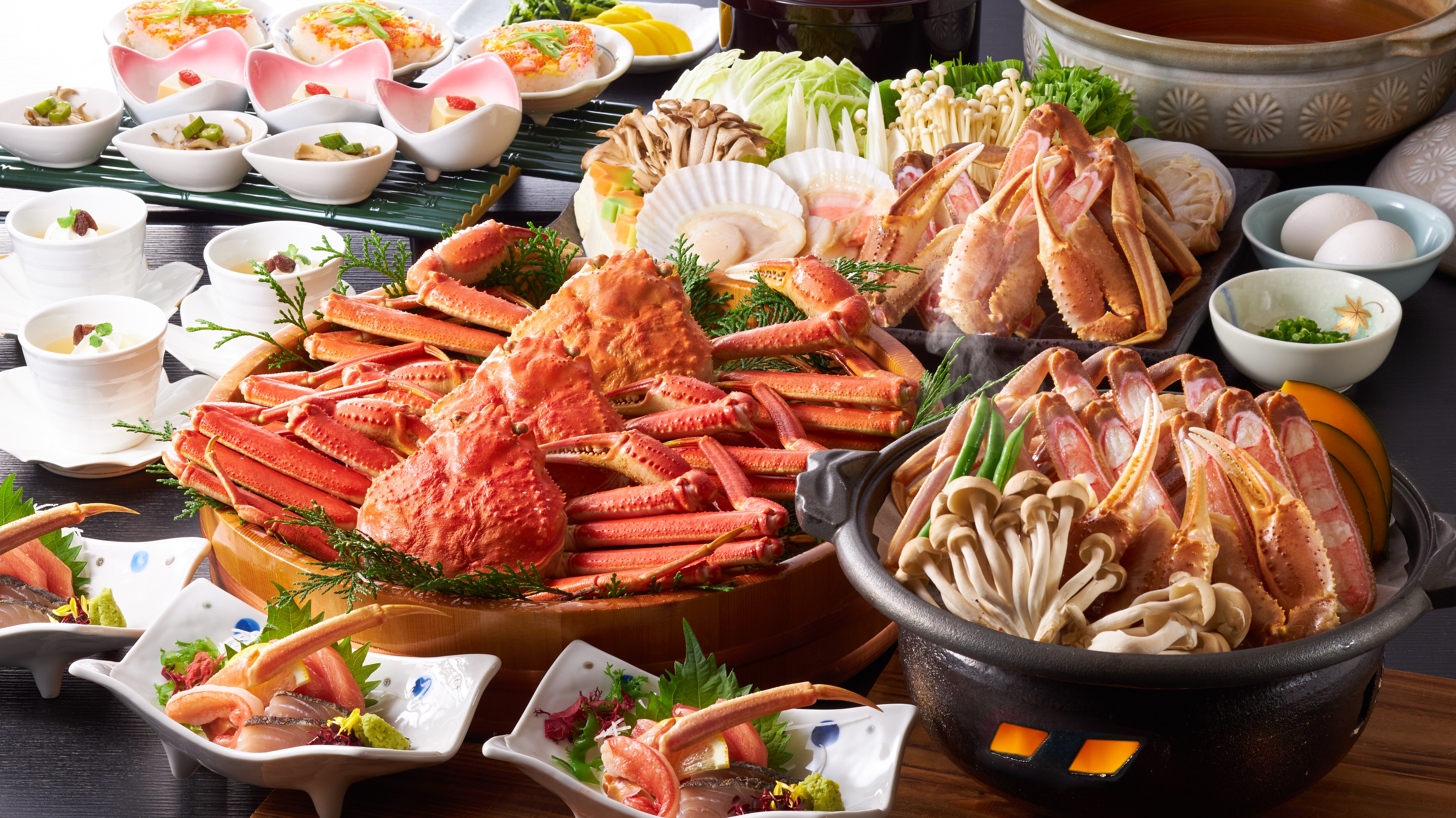 【■2.5 螃蟹套餐】每人赠送一整只煮熟的螃蟹！ *照片为三人份。