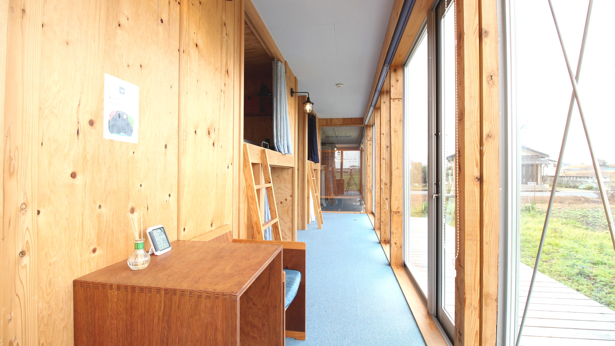Inside the building