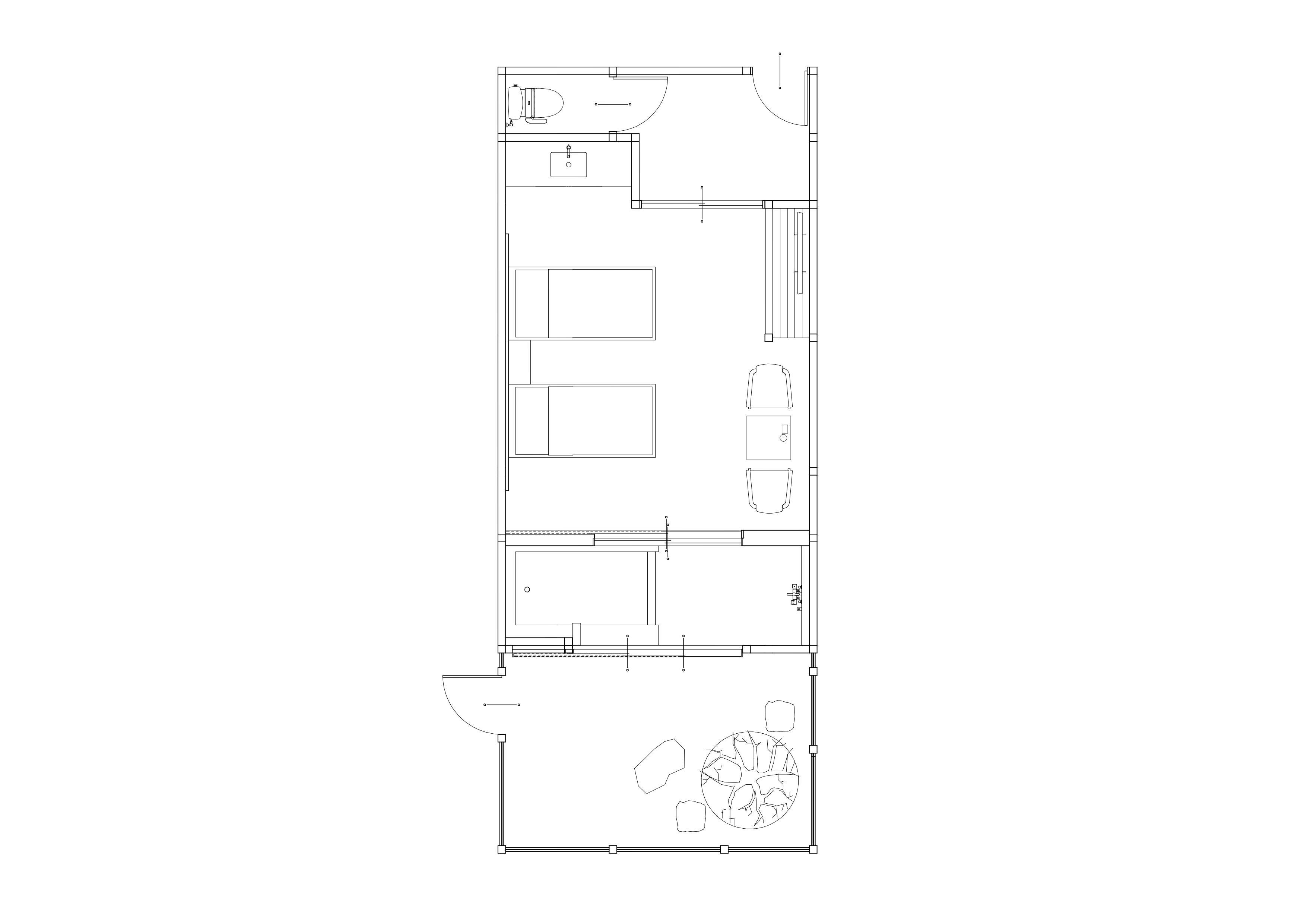 Room with semi-open-air bath - Fuji (1st floor, bedroom)