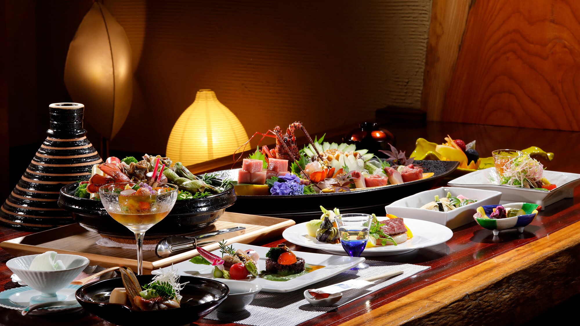 An example of seasonal kaiseki cuisine