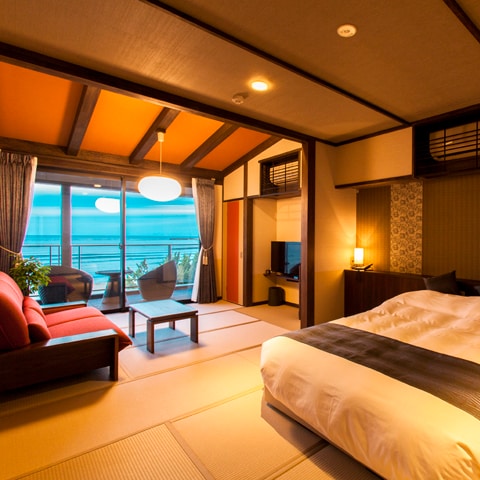 Ocean view, open-air bath [Kairi] [Tsukiakari] 2nd floor, non-smoking