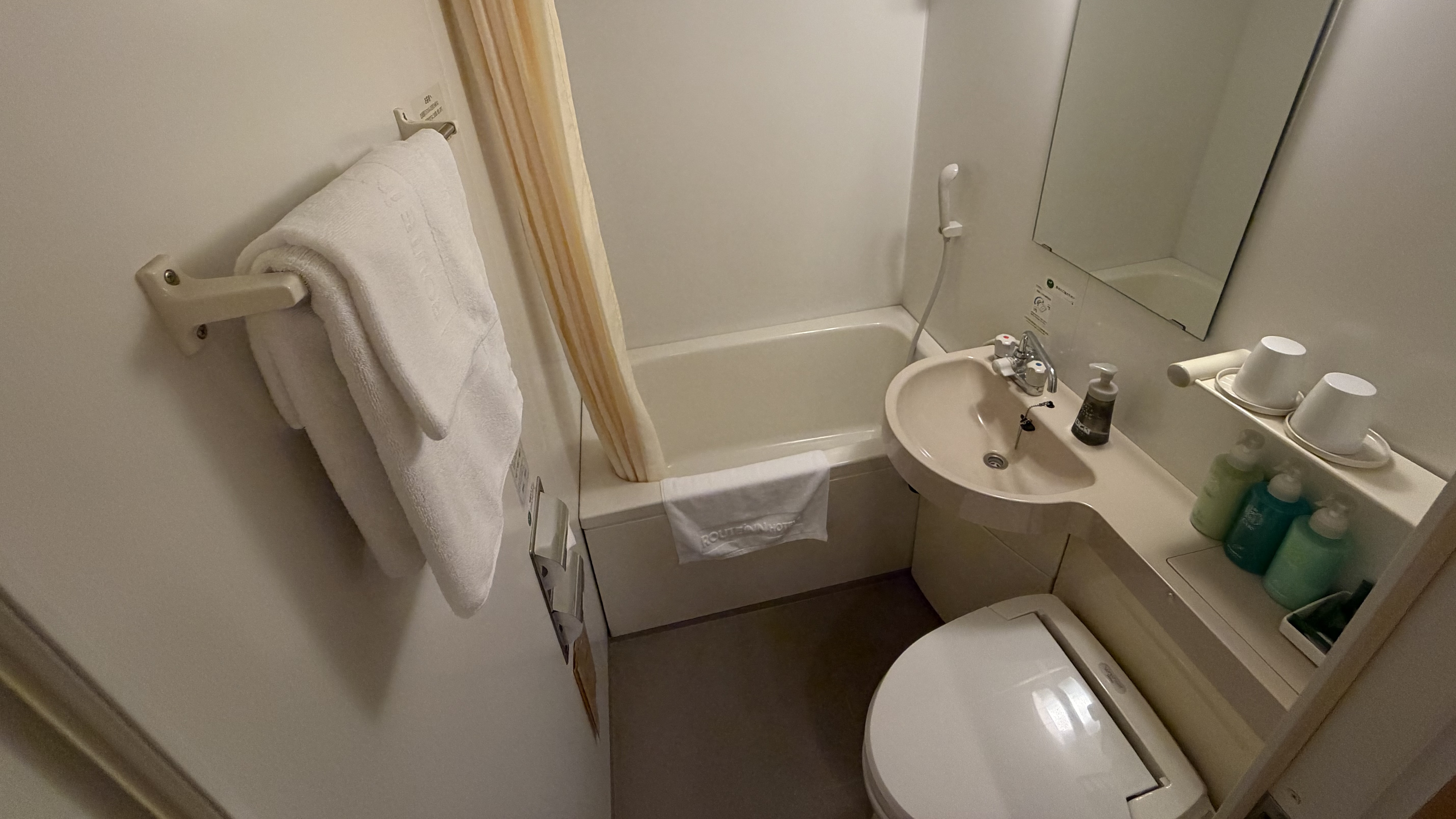 An example of a unit bathroom