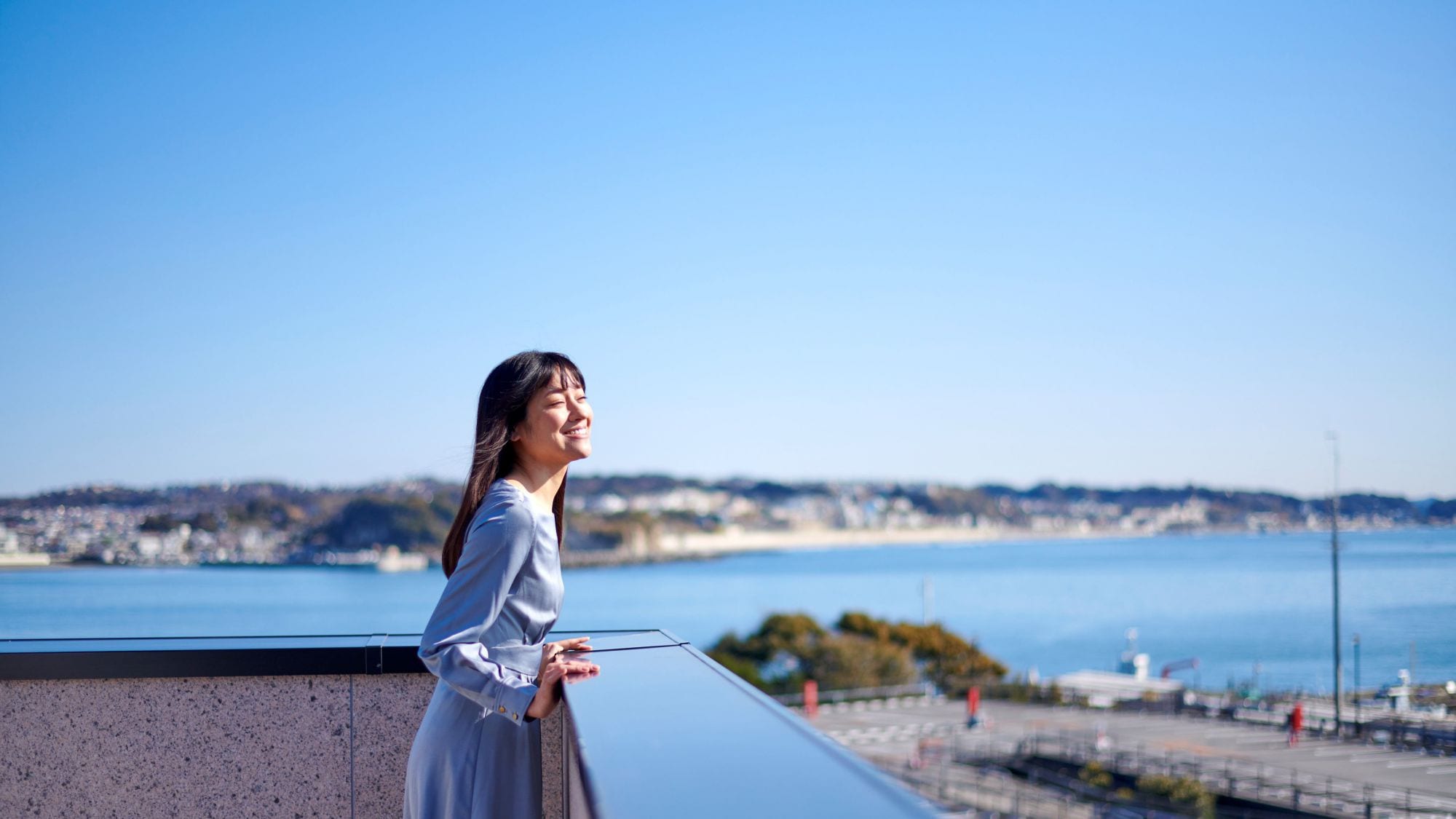 ■“江之岛酒店”从带露天浴池的套房露台眺望