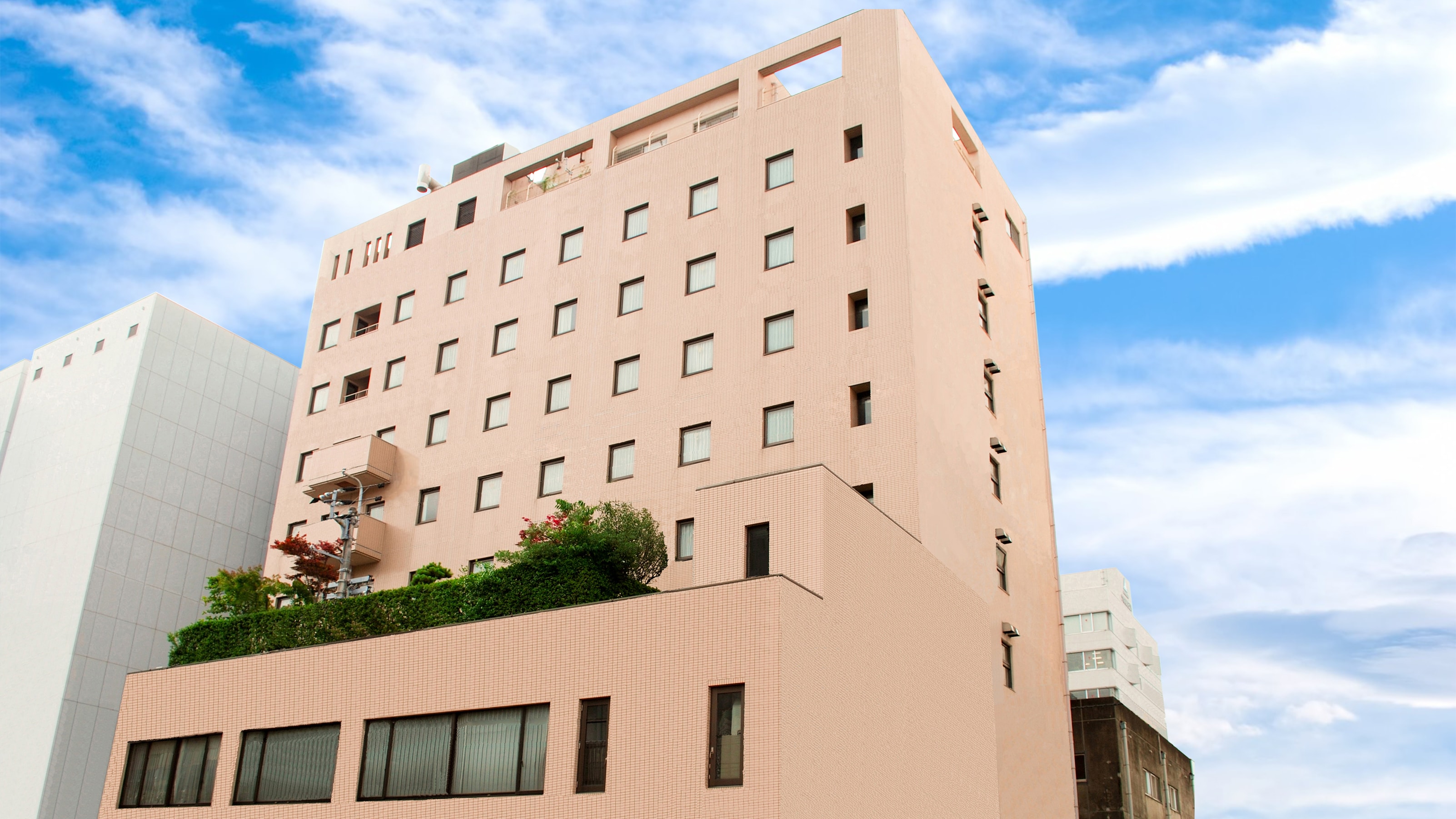 Hotel exterior (south side *parking lot side)