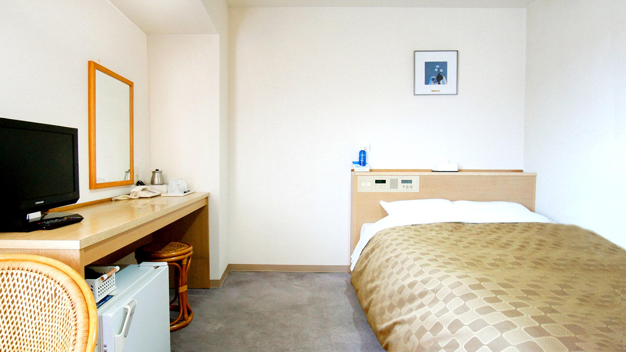 Double room 140 cm wide Double bed for a spacious refreshment ♪
