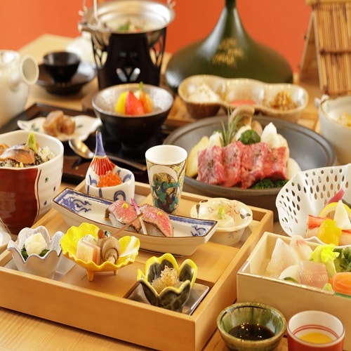 [晚餐的一個例子] 享受飛騨牛肉的日本懷石料理
