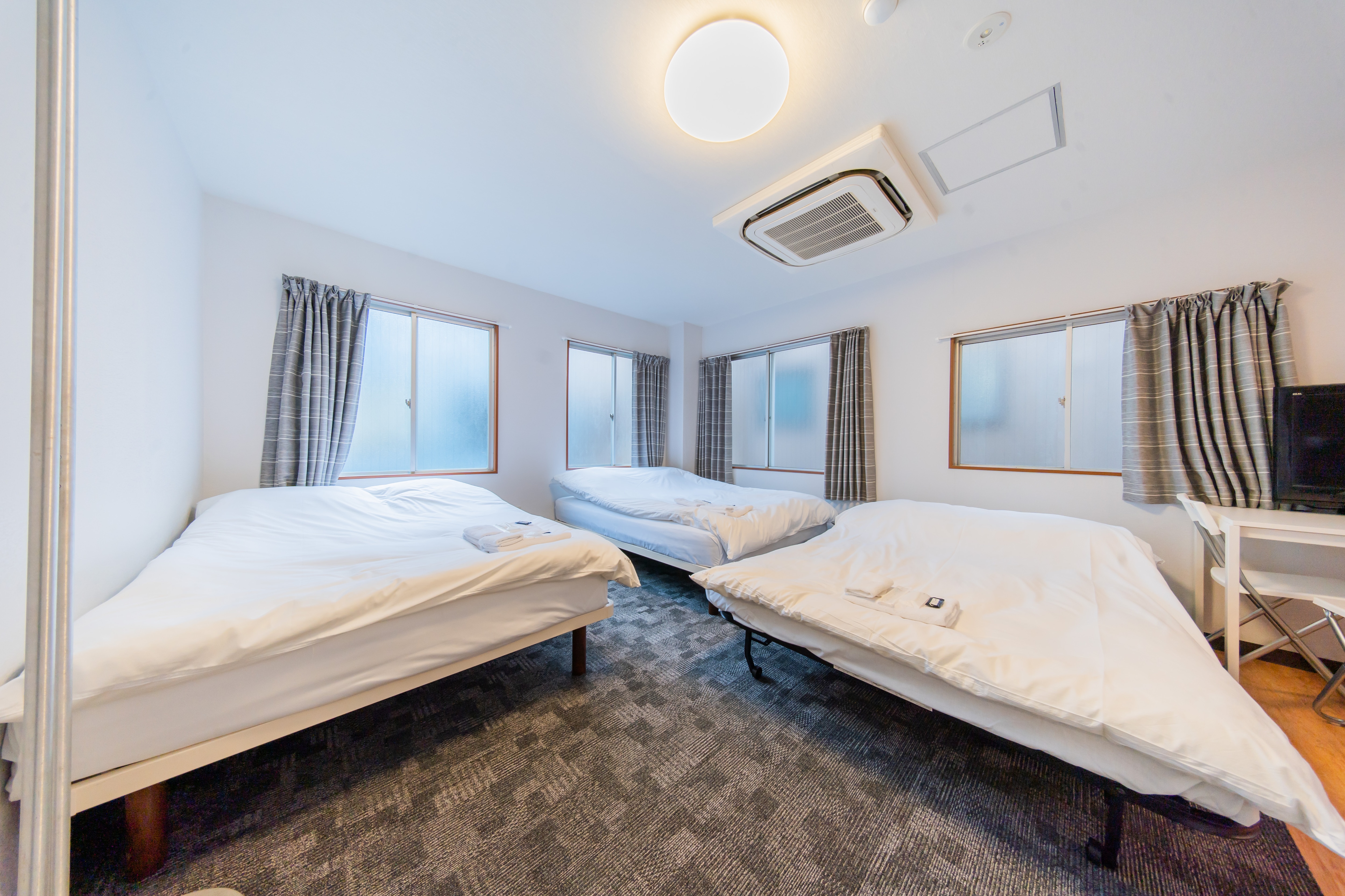 Private room [2 double beds and sofa bed] for 1 to 6 people