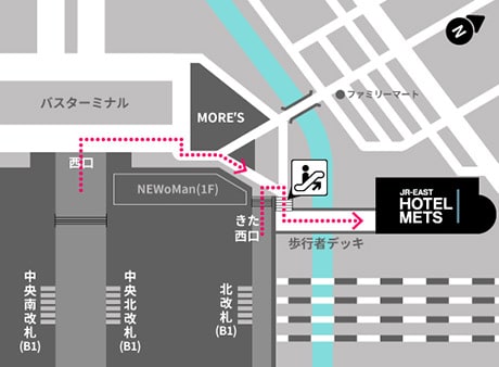 요코하마 역에서의 액세스