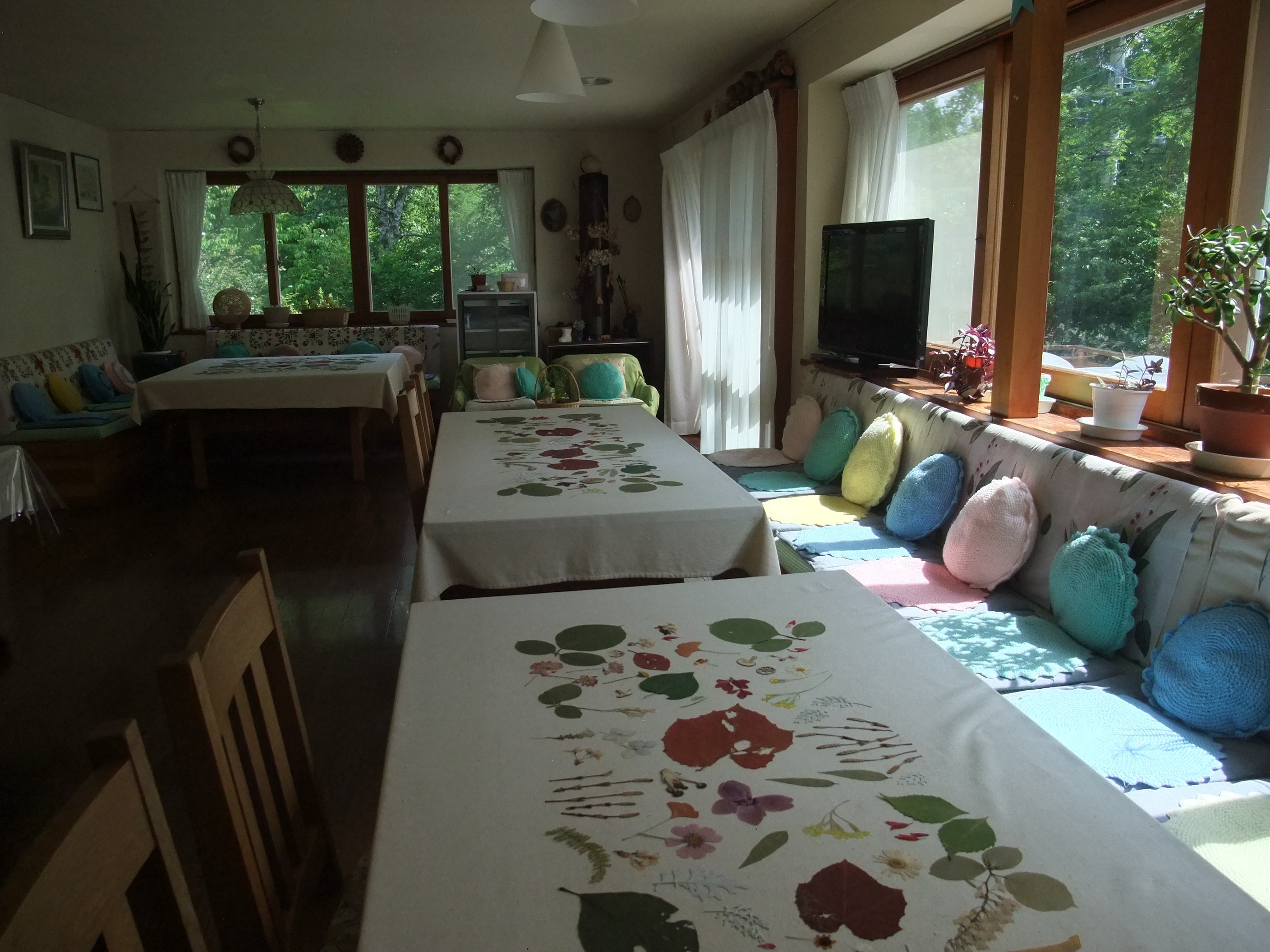 At the summer dining room ②