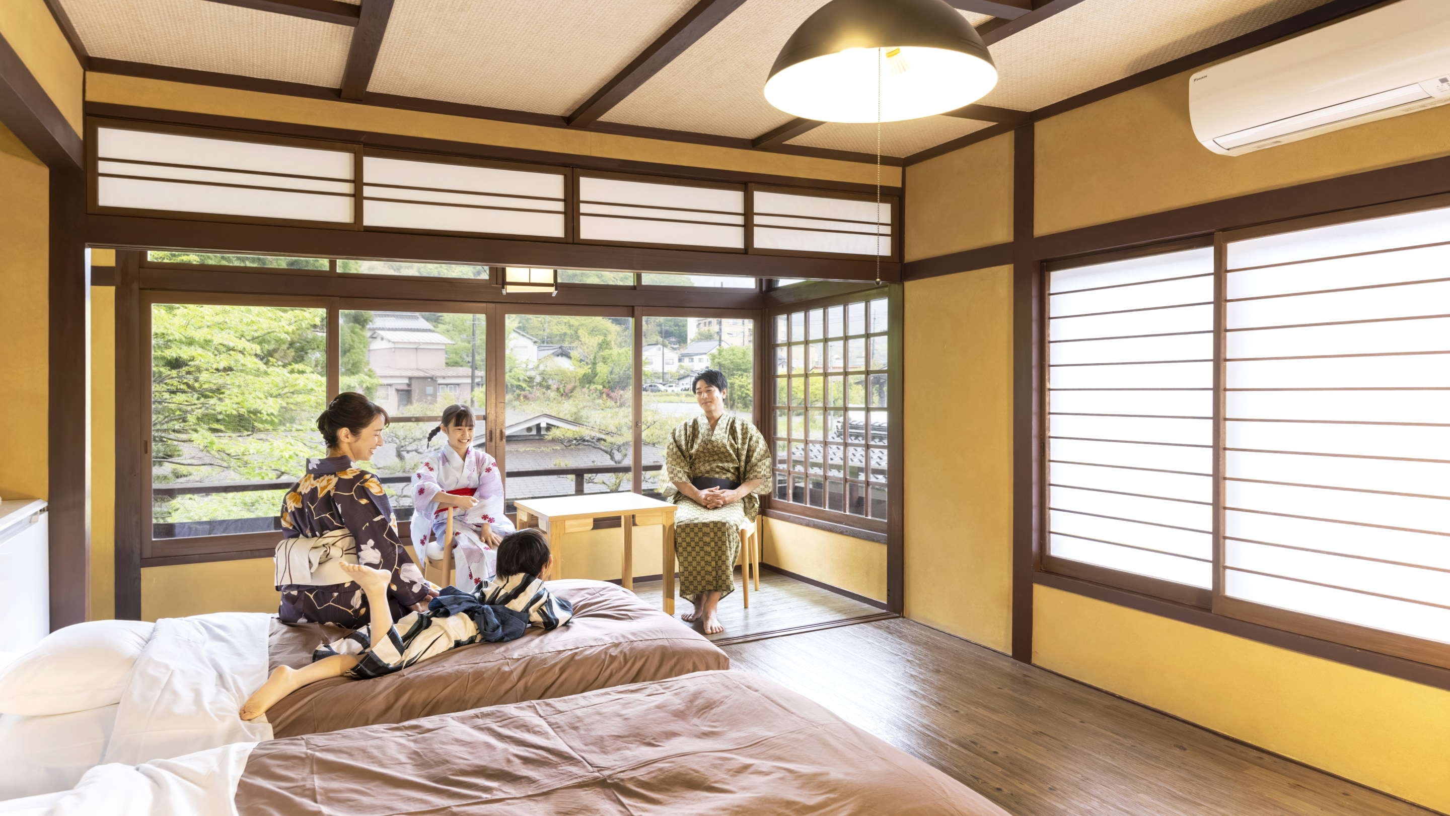高級雙床房（木造建築、花園景觀） ※客房範例
