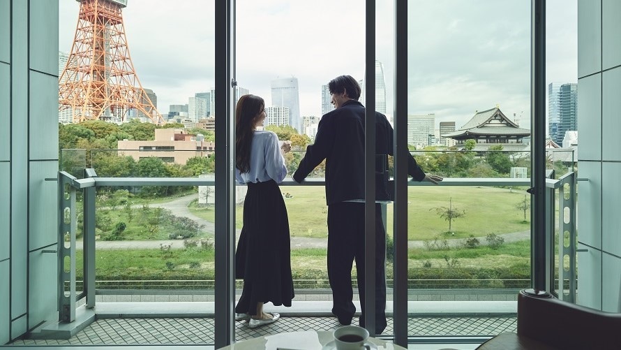 東京タワー側　バルコニー