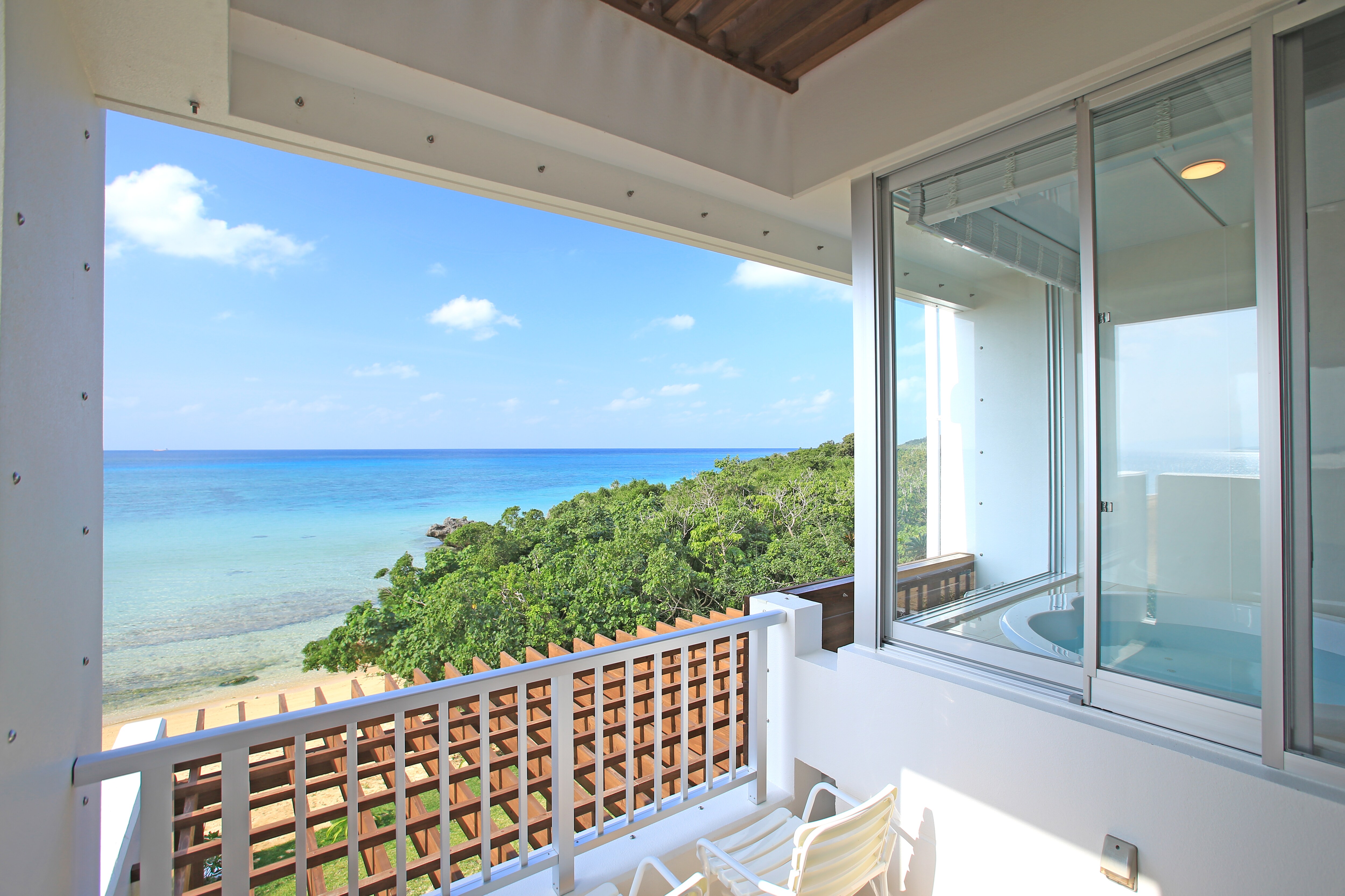 Twin room observation terrace-emerald green sea, sea, sea-